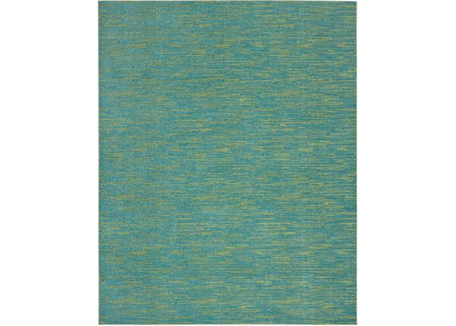 7' X 10' Striped Non Skid Indoor / Outdoor Area Rug - Blue / Green