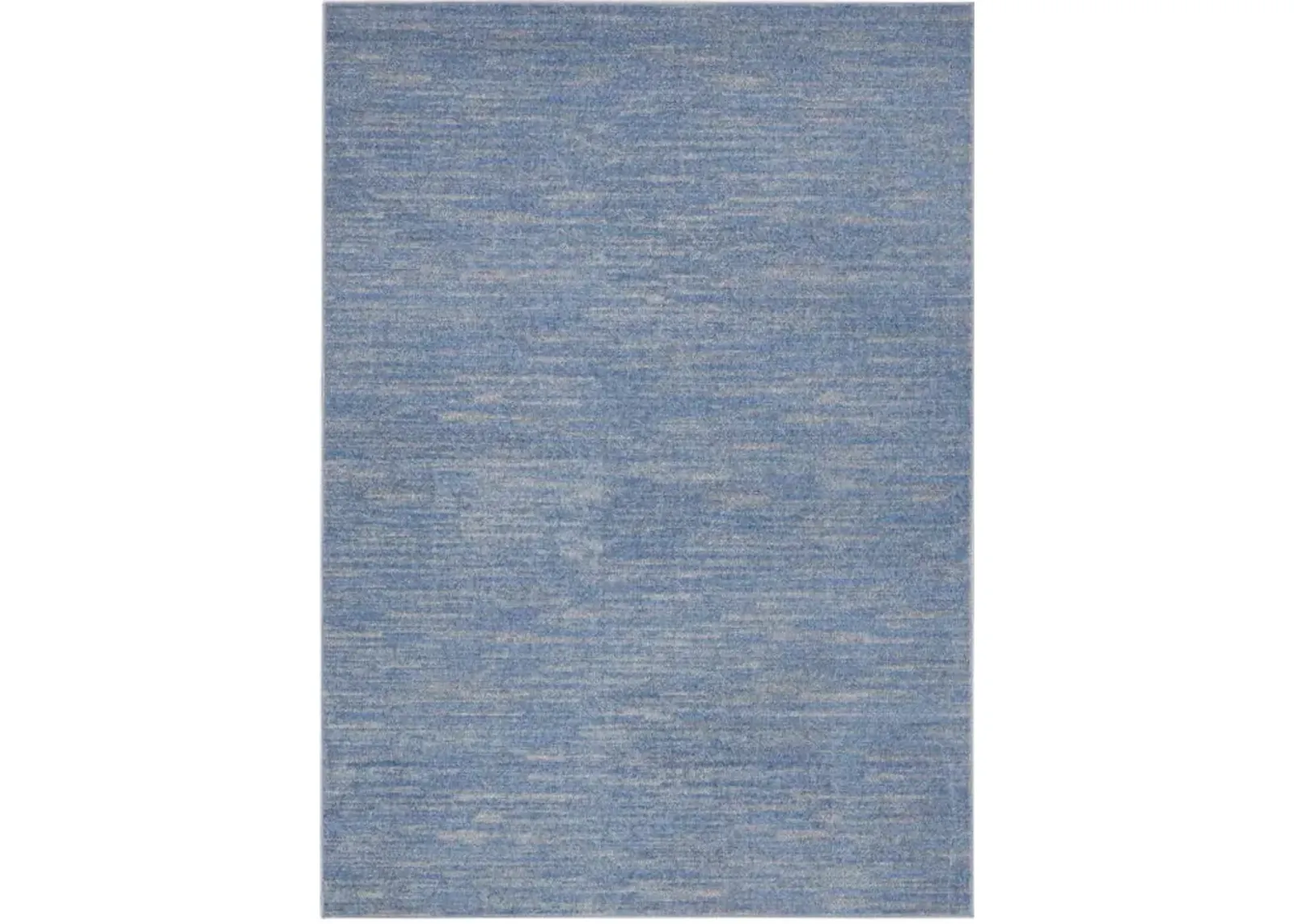 4' X 6' Striped Non Skid Indoor / Outdoor Area Rug - Blue / Gray