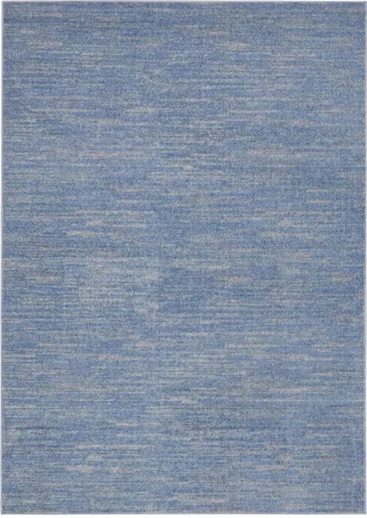 4' X 6' Striped Non Skid Indoor / Outdoor Area Rug - Blue / Gray