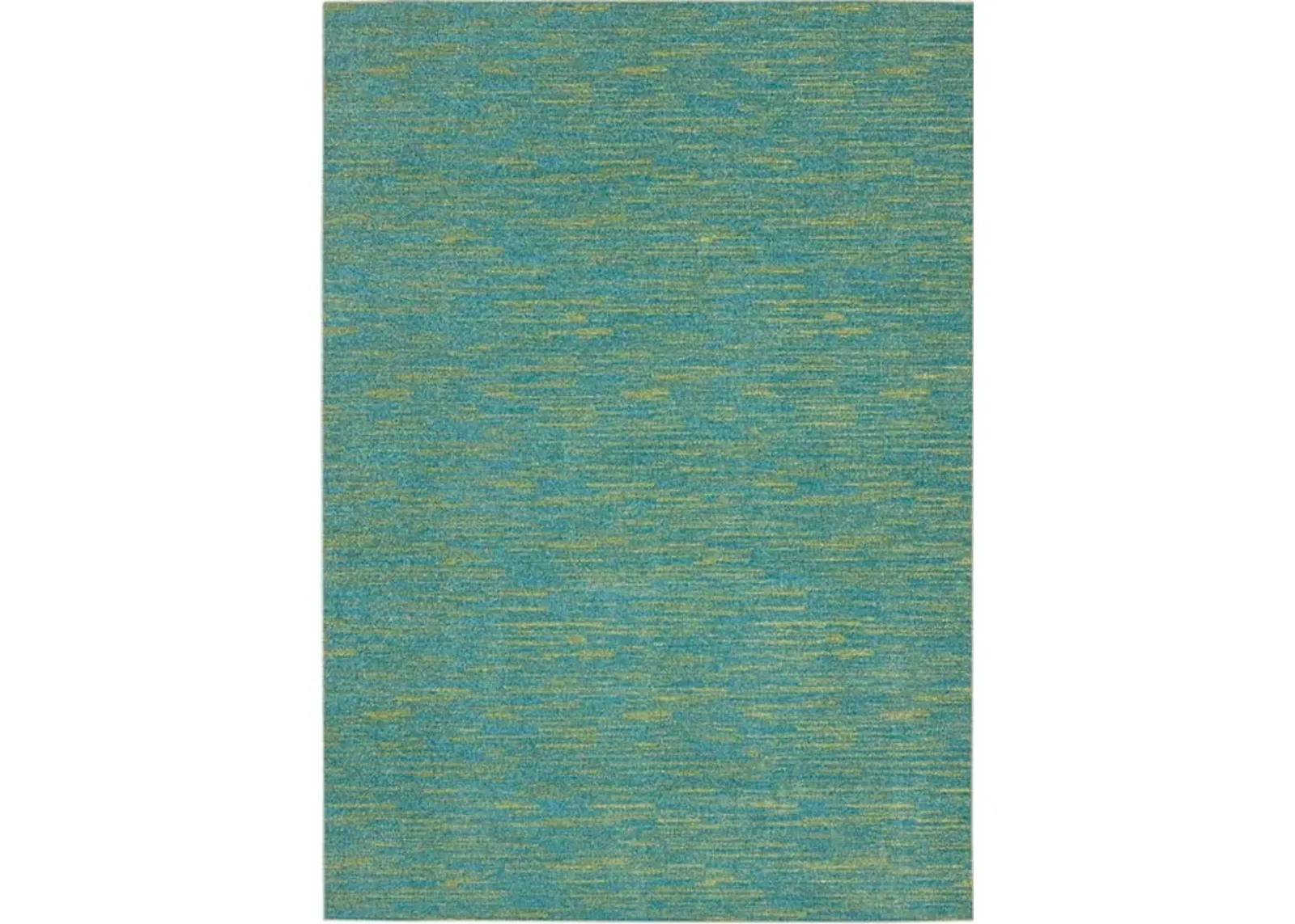 5' X 7' Striped Non Skid Indoor / Outdoor Area Rug - Blue / Green