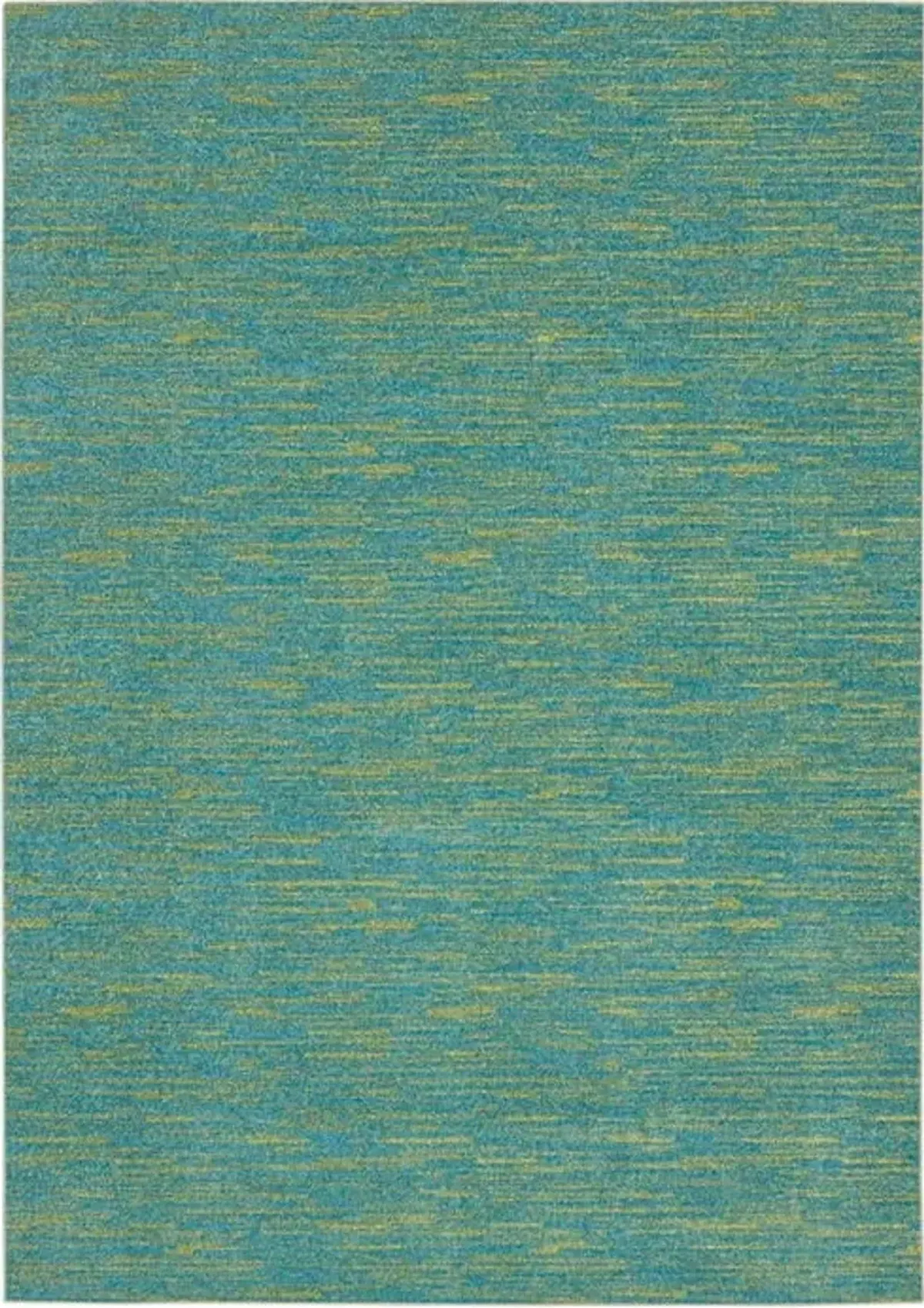 5' X 7' Striped Non Skid Indoor / Outdoor Area Rug - Blue / Green