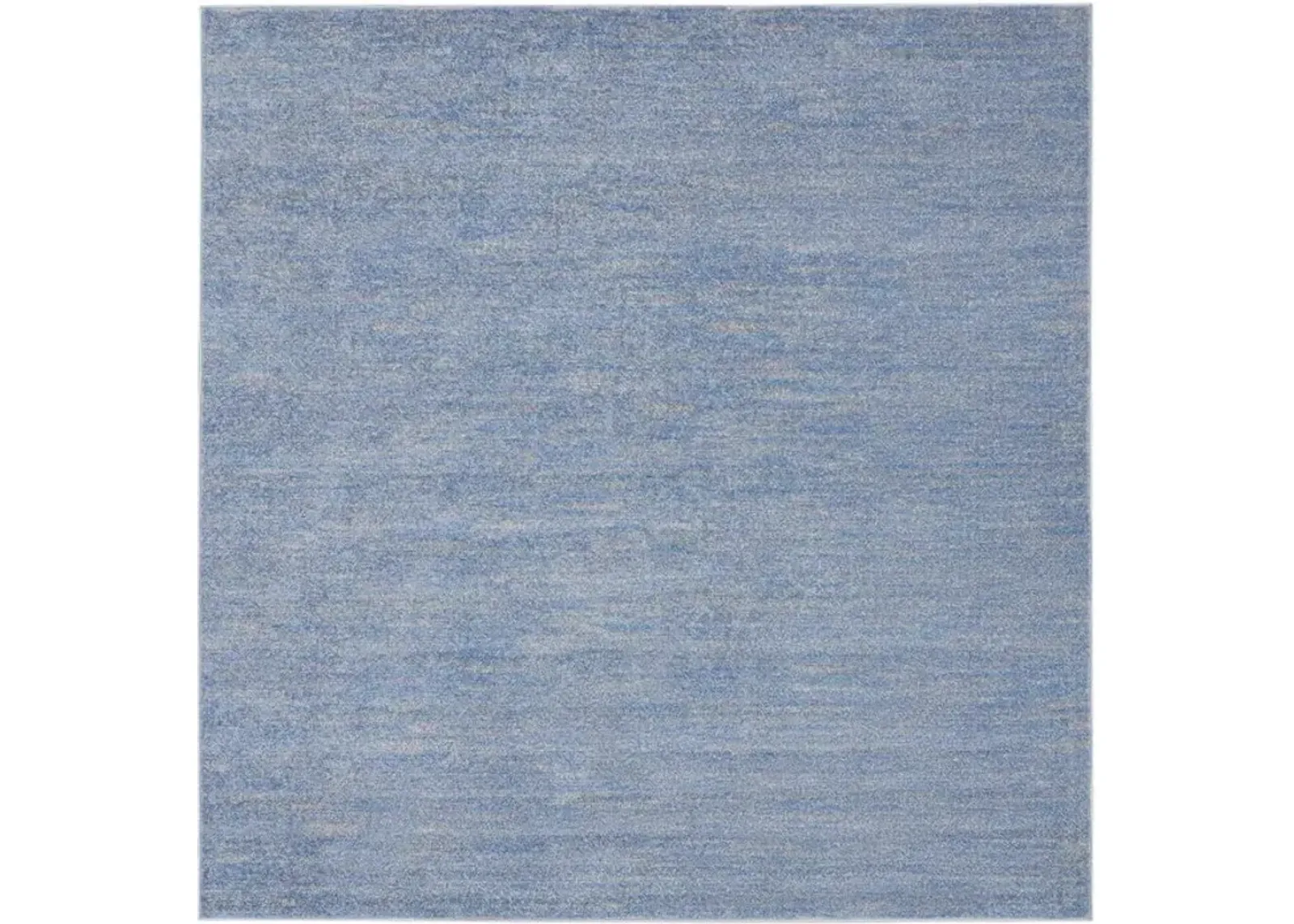 7' X 7' Square Striped Non Skid Indoor / Outdoor Area Rug - Blue / Gray