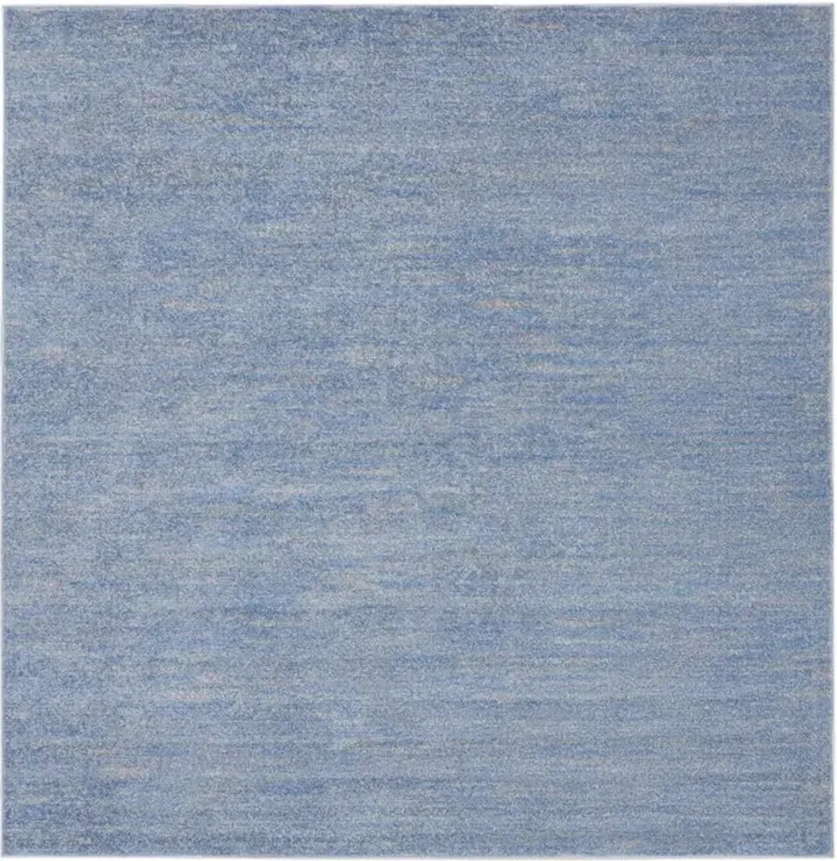 7' X 7' Square Striped Non Skid Indoor / Outdoor Area Rug - Blue / Gray