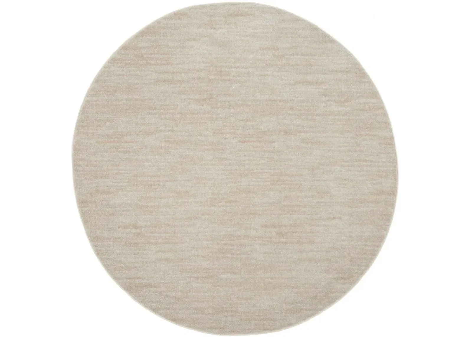 6' X 6' Round Non Skid Indoor / Outdoor Area Rug - Ivory / Beige