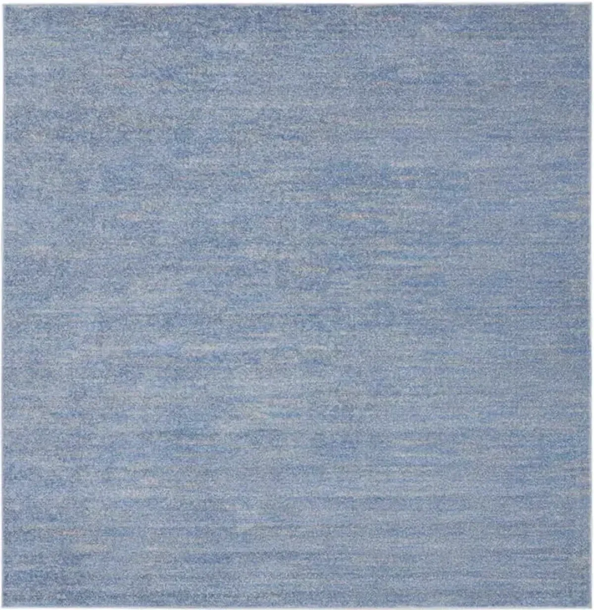 5' X 5' Square Striped Non Skid Indoor / Outdoor Area Rug - Blue / Gray