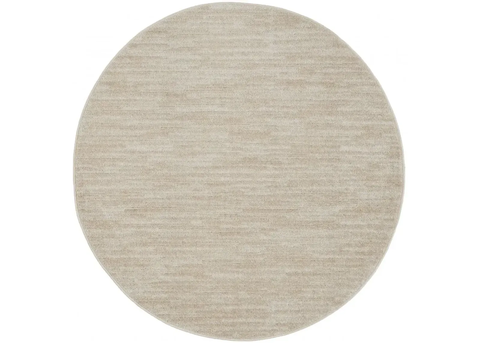 4' X 4' Round Non Skid Indoor / Outdoor Area Rug - Ivory / Beige