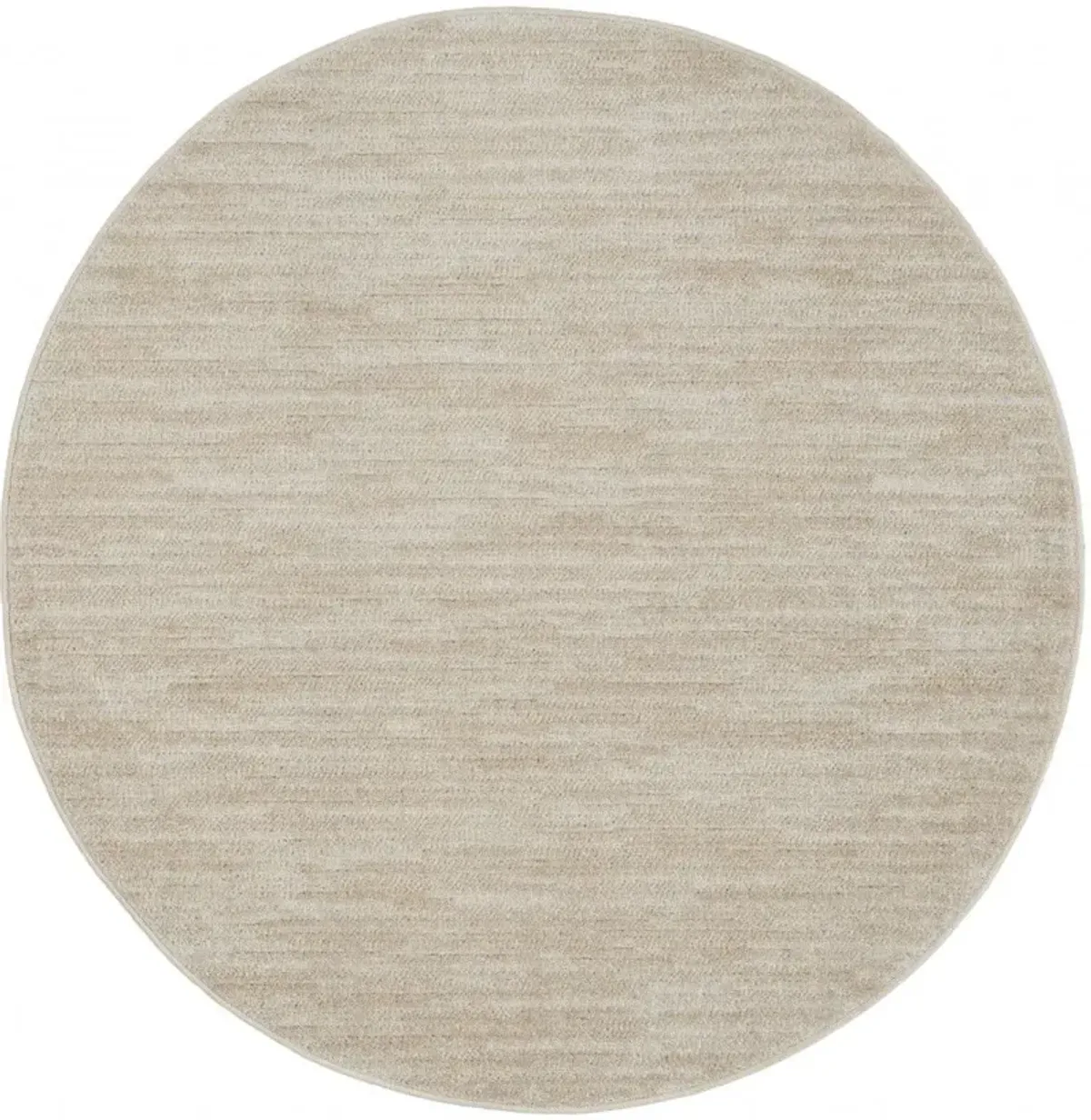 4' X 4' Round Non Skid Indoor / Outdoor Area Rug - Ivory / Beige