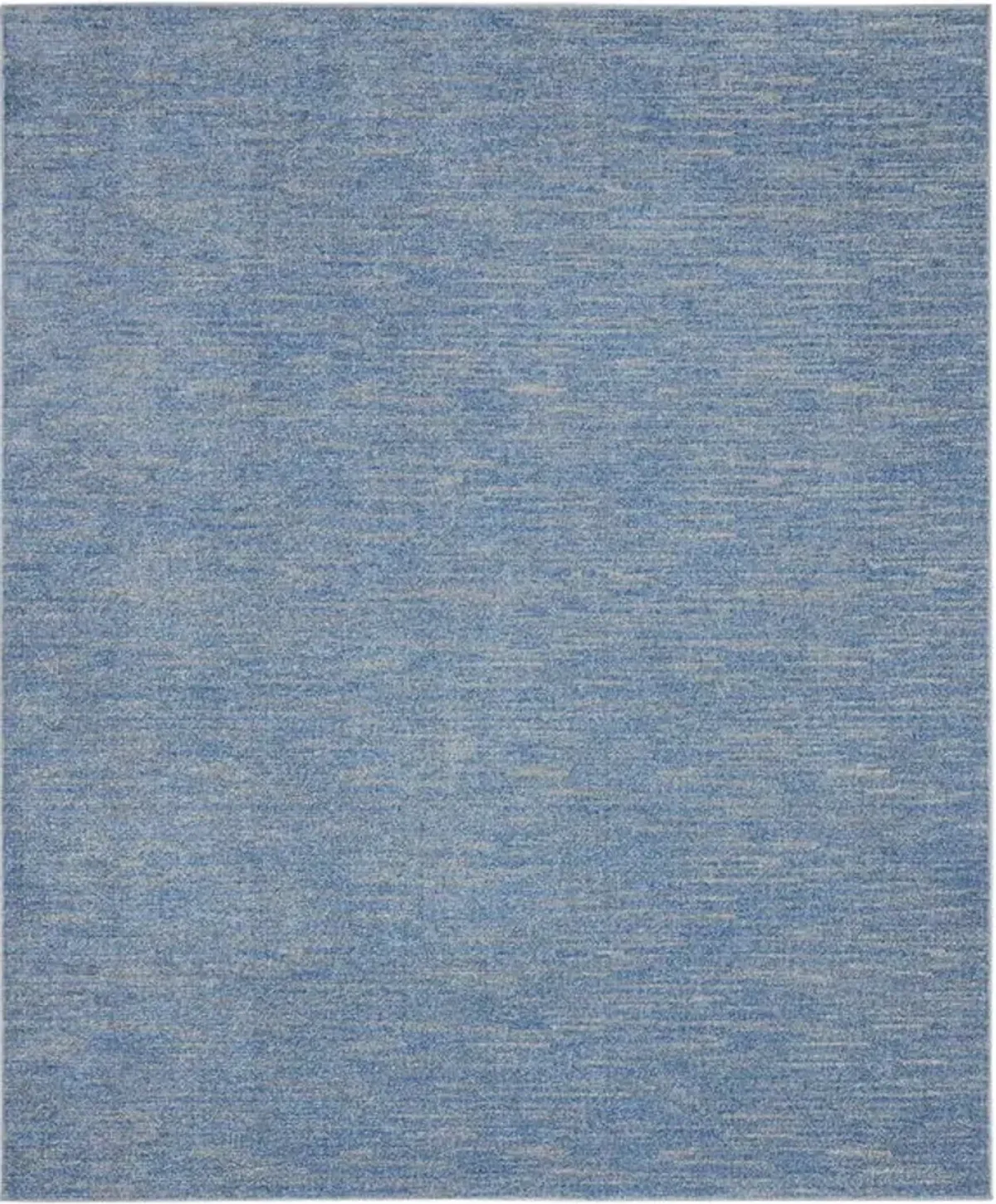 9' X 12' Striped Non Skid Indoor / Outdoor Area Rug - Blue / Gray