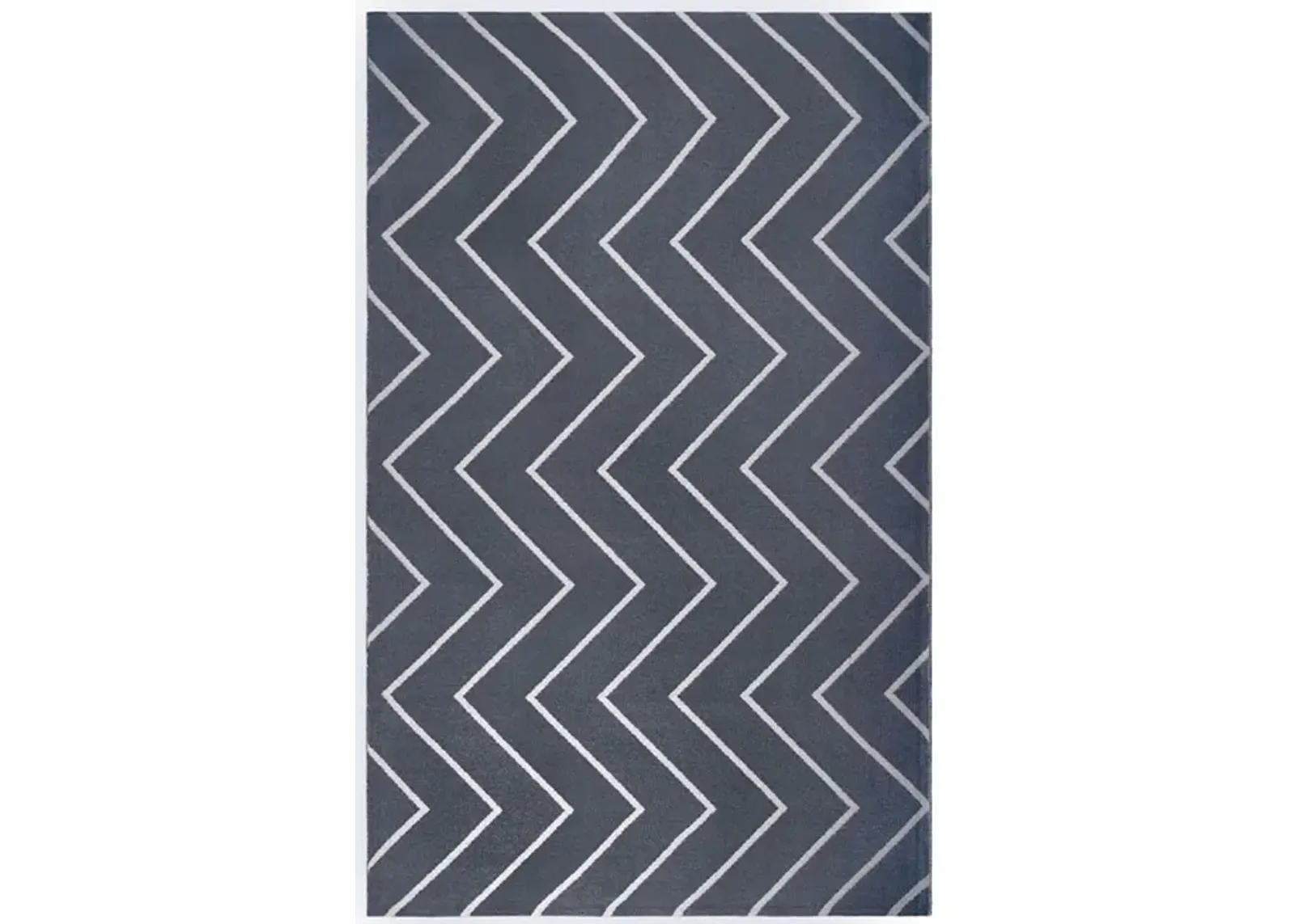 5' X 7' Waves Stain Resistant Indoor / Outdoor Area Rug - Gray