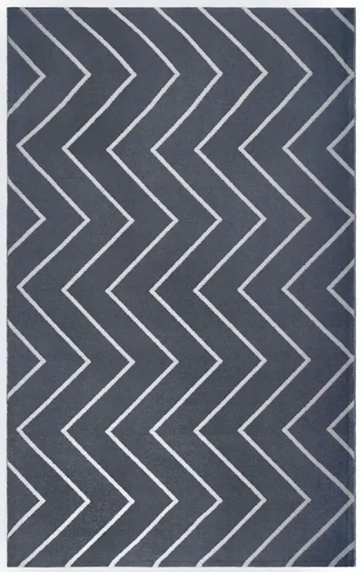 5' X 7' Waves Stain Resistant Indoor / Outdoor Area Rug - Gray