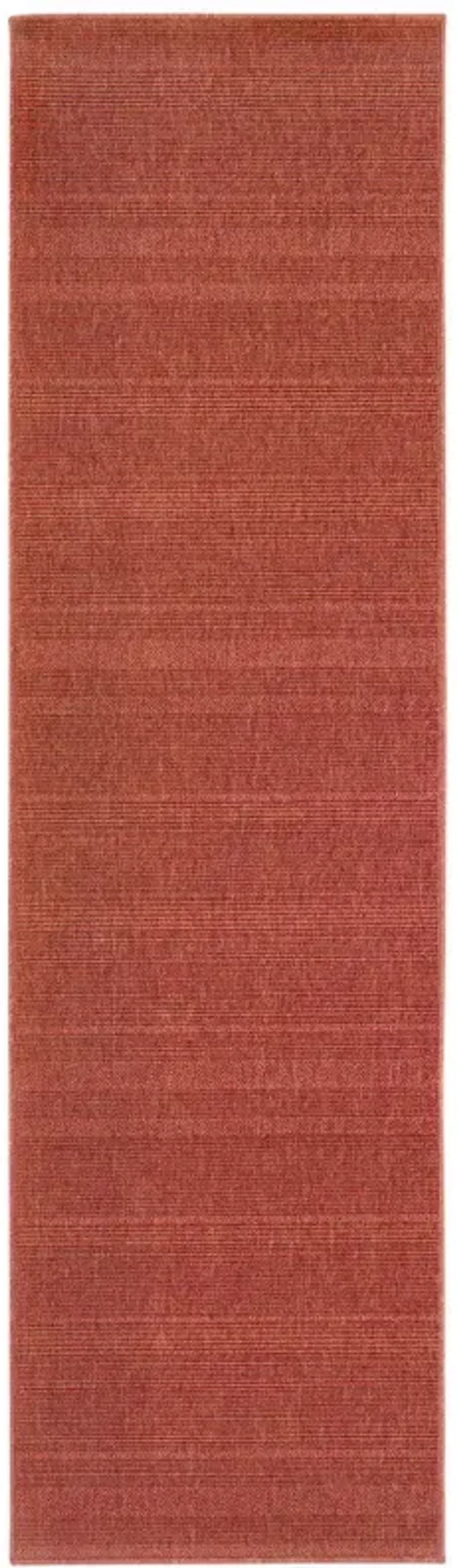 2' X 8' Stain Resistant Indoor / Outdoor Area Rug - Red