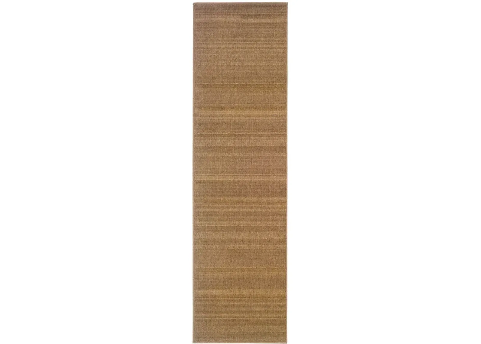 2' X 8' Stain Resistant Indoor / Outdoor Area Rug - Tan