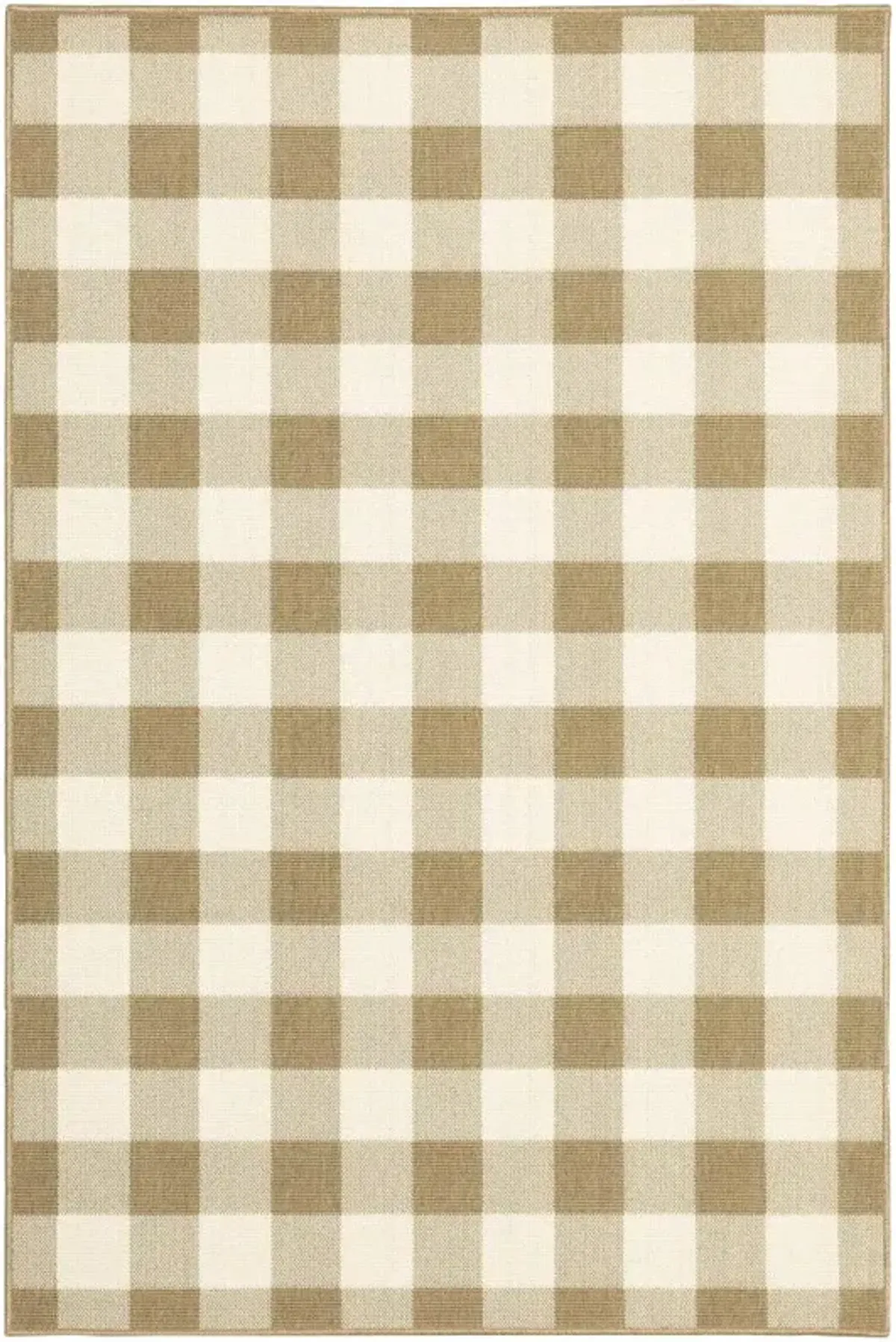 5' X 8' Geometric Stain Resistant Indoor / Outdoor Area Rug - Gray / Ivory