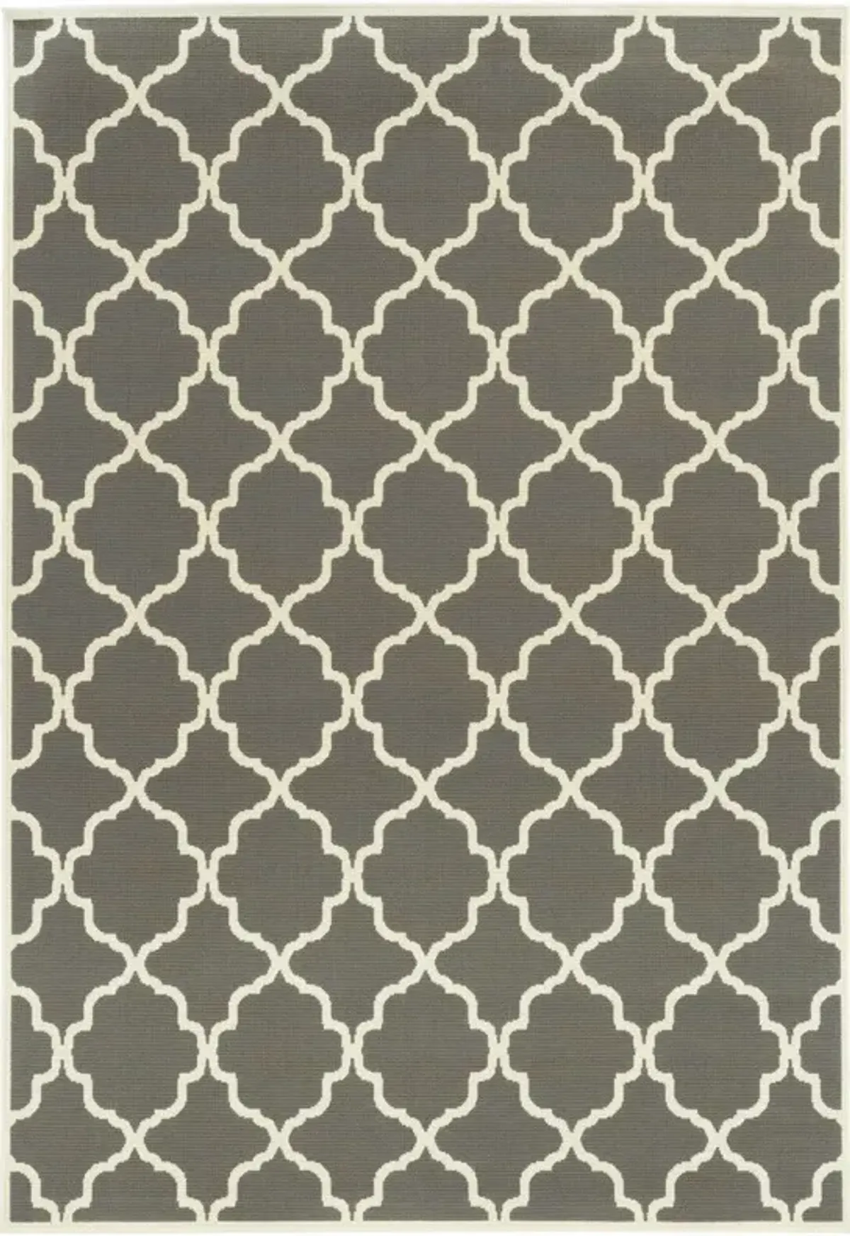 8' X 11' Geometric Stain Resistant Indoor / Outdoor Area Rug - Charcoal