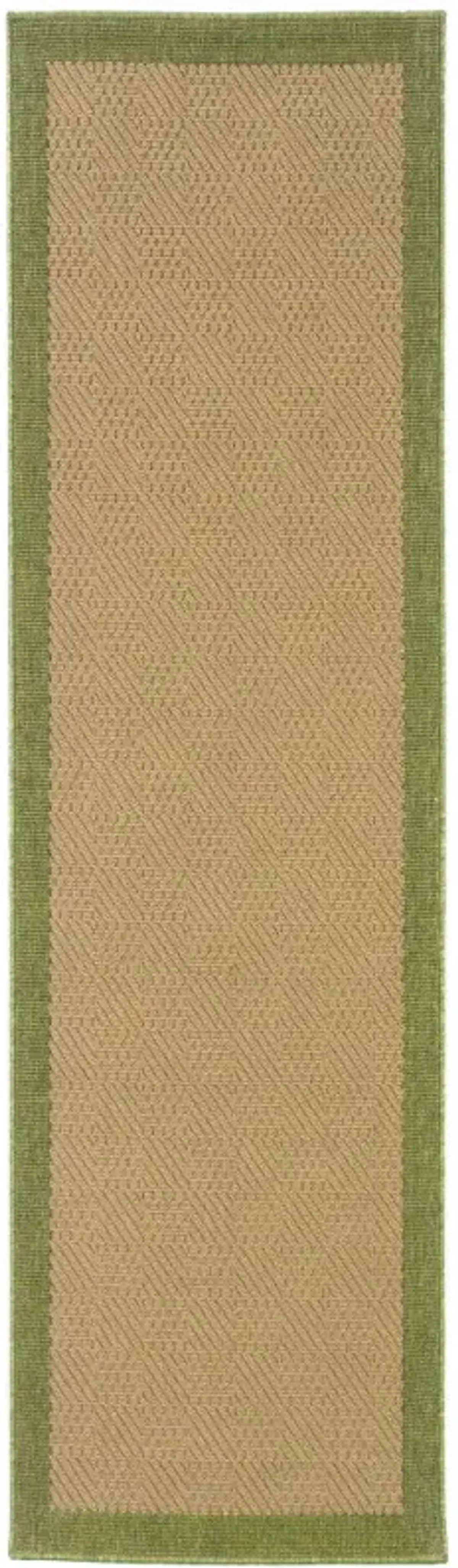 2' X 8' Stain Resistant Area Rug Indoor / Outdoor - Beige