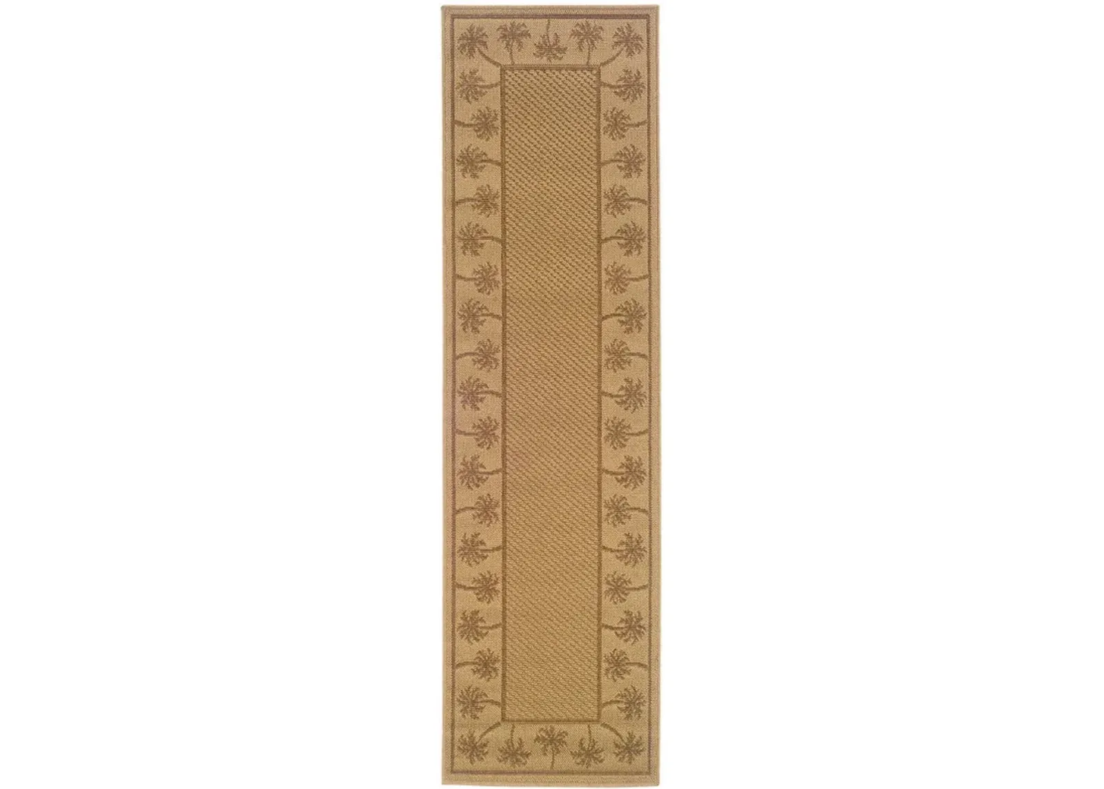 2' X 8' Stain Resistant Area Rug Outdoor / Indoor - Beige