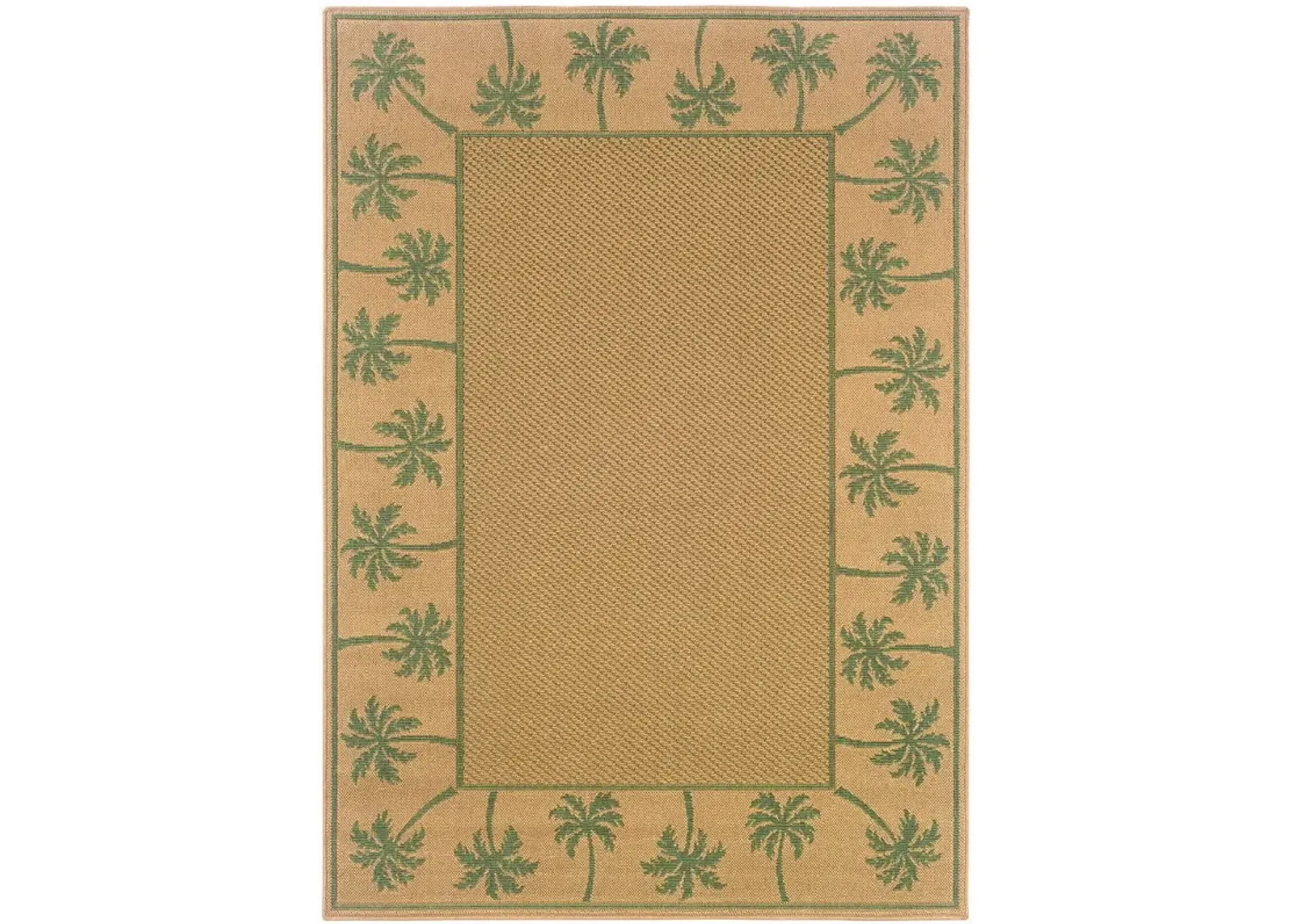 5' X 8' Stain Resistant Area Rug Indoor & Outdoor - Beige