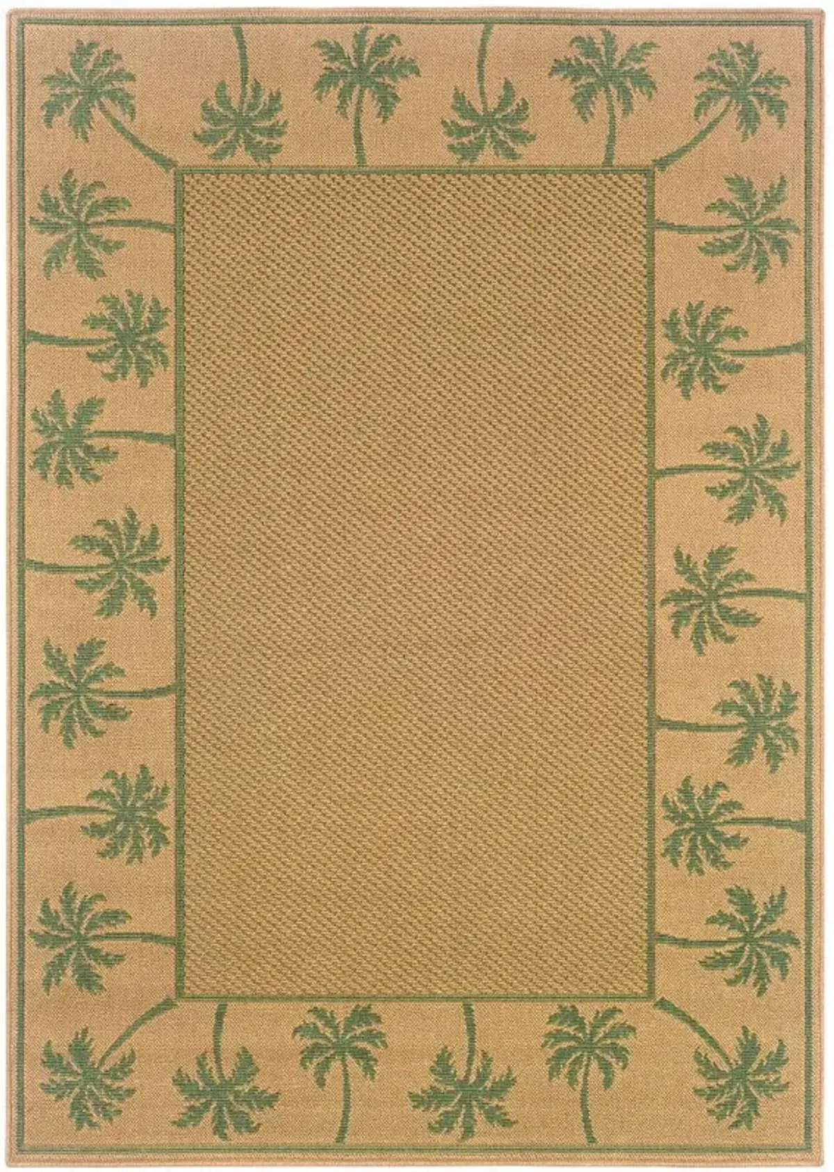 5' X 8' Stain Resistant Area Rug Indoor & Outdoor - Beige