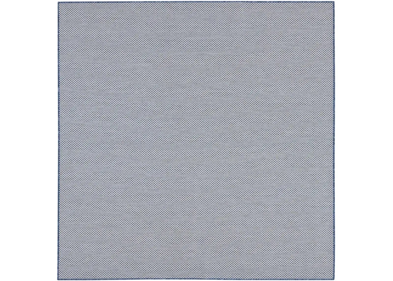 8' Square Geometric Power Loom Area Rug - Blue