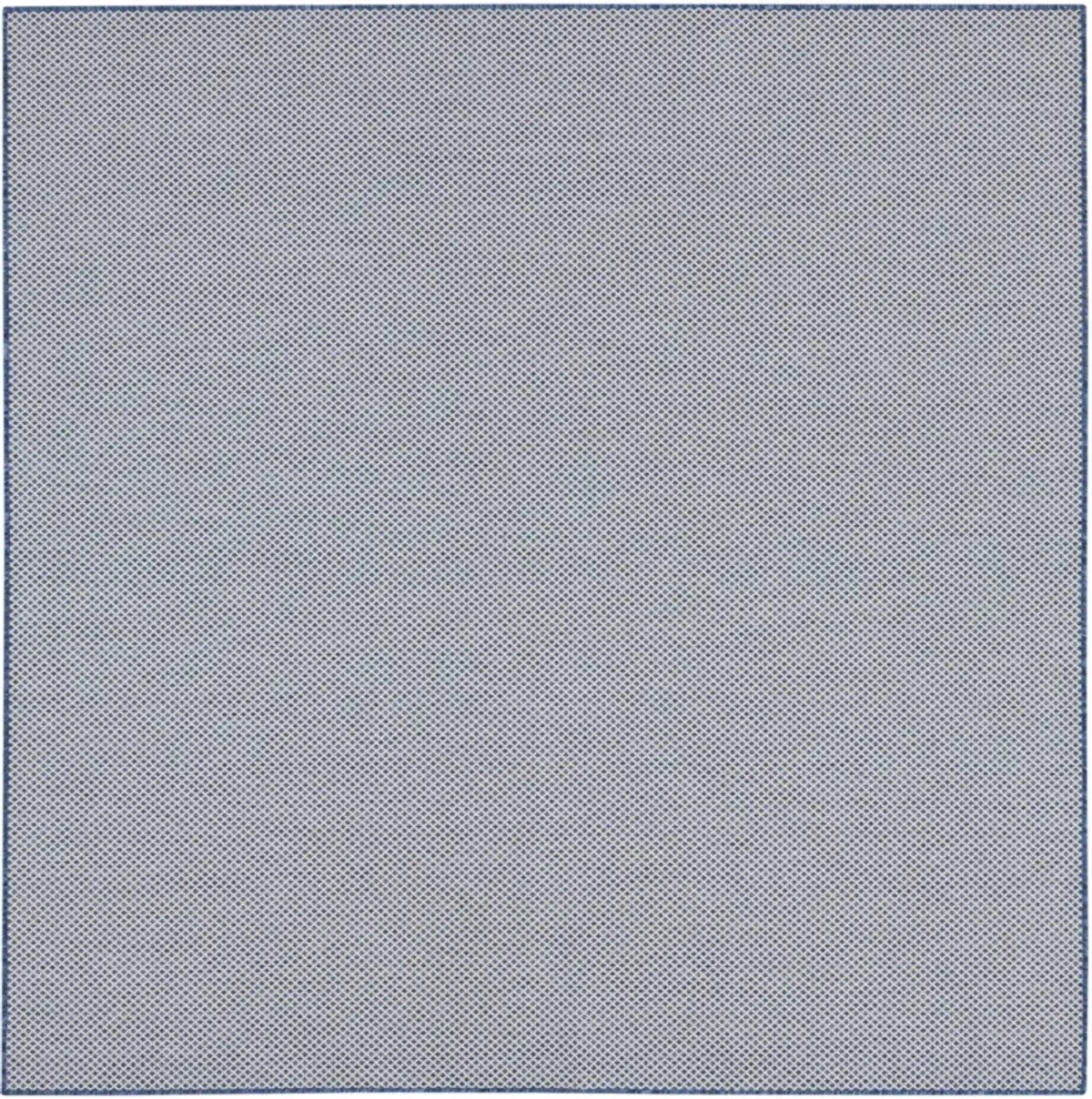 8' Square Geometric Power Loom Area Rug - Blue