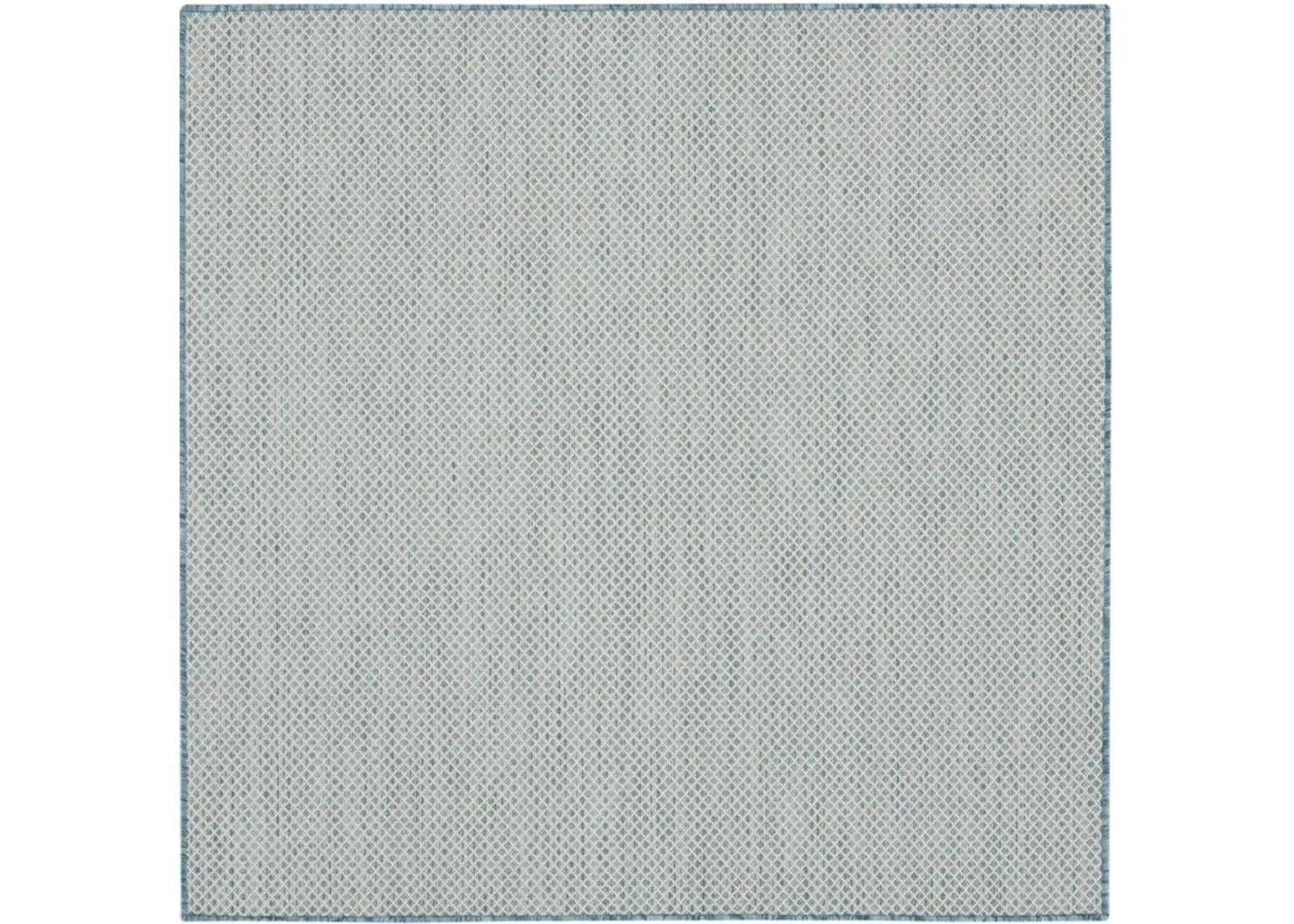 4' Square Geometric Power Loom Area Rug - Blue