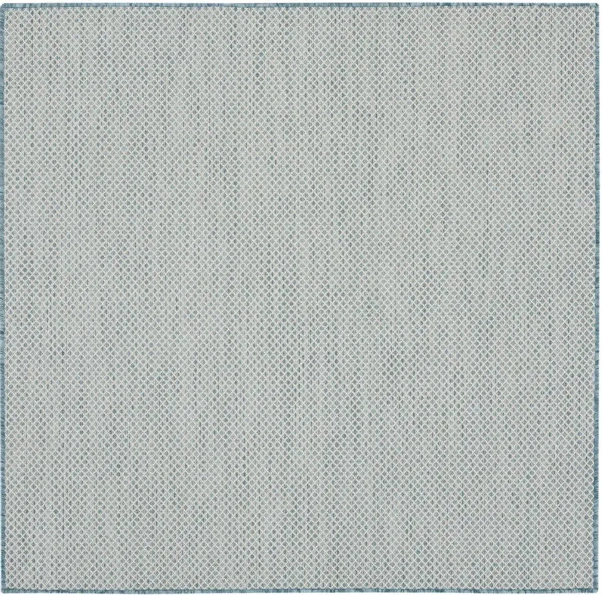 4' Square Geometric Power Loom Area Rug - Blue