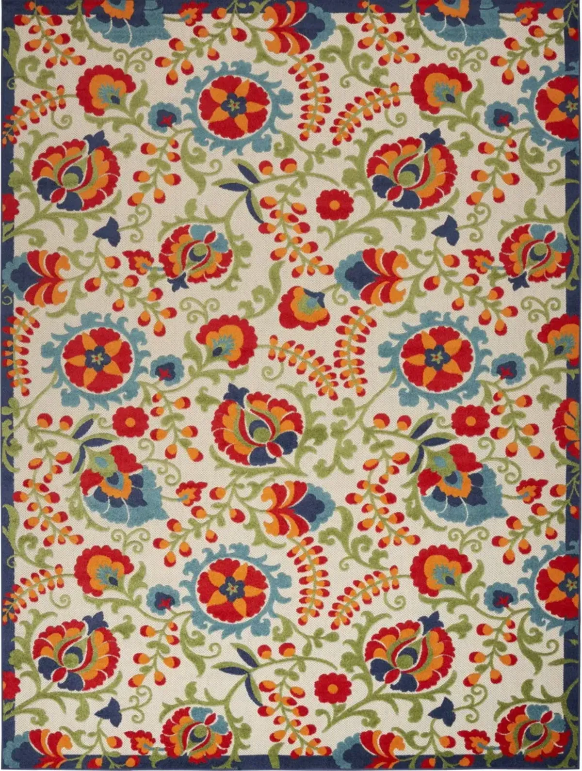 12' X 15' Area Rug Floral Power Loom - Beige