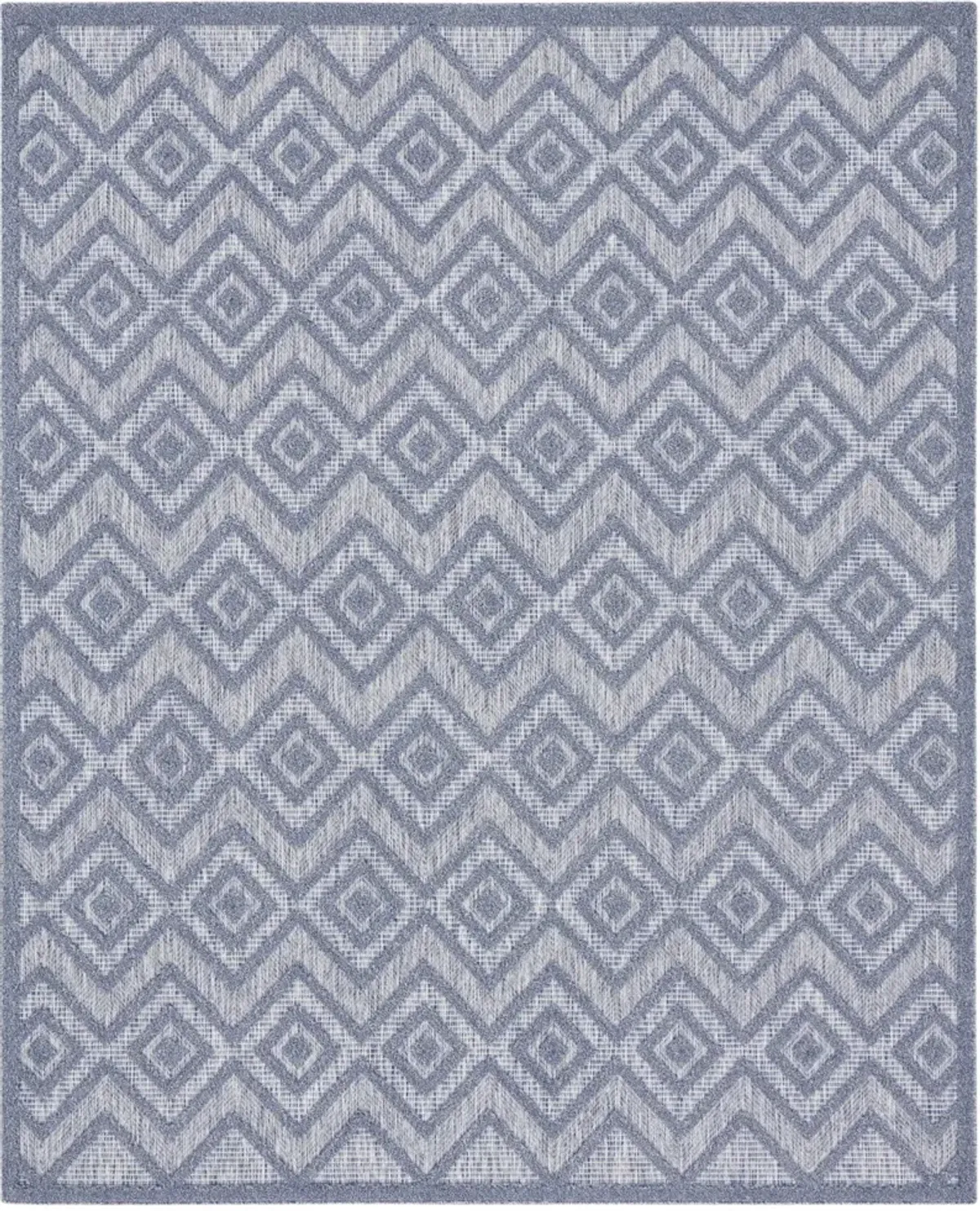 9' X 12' Area Rug Geometric Flatweave - Blue