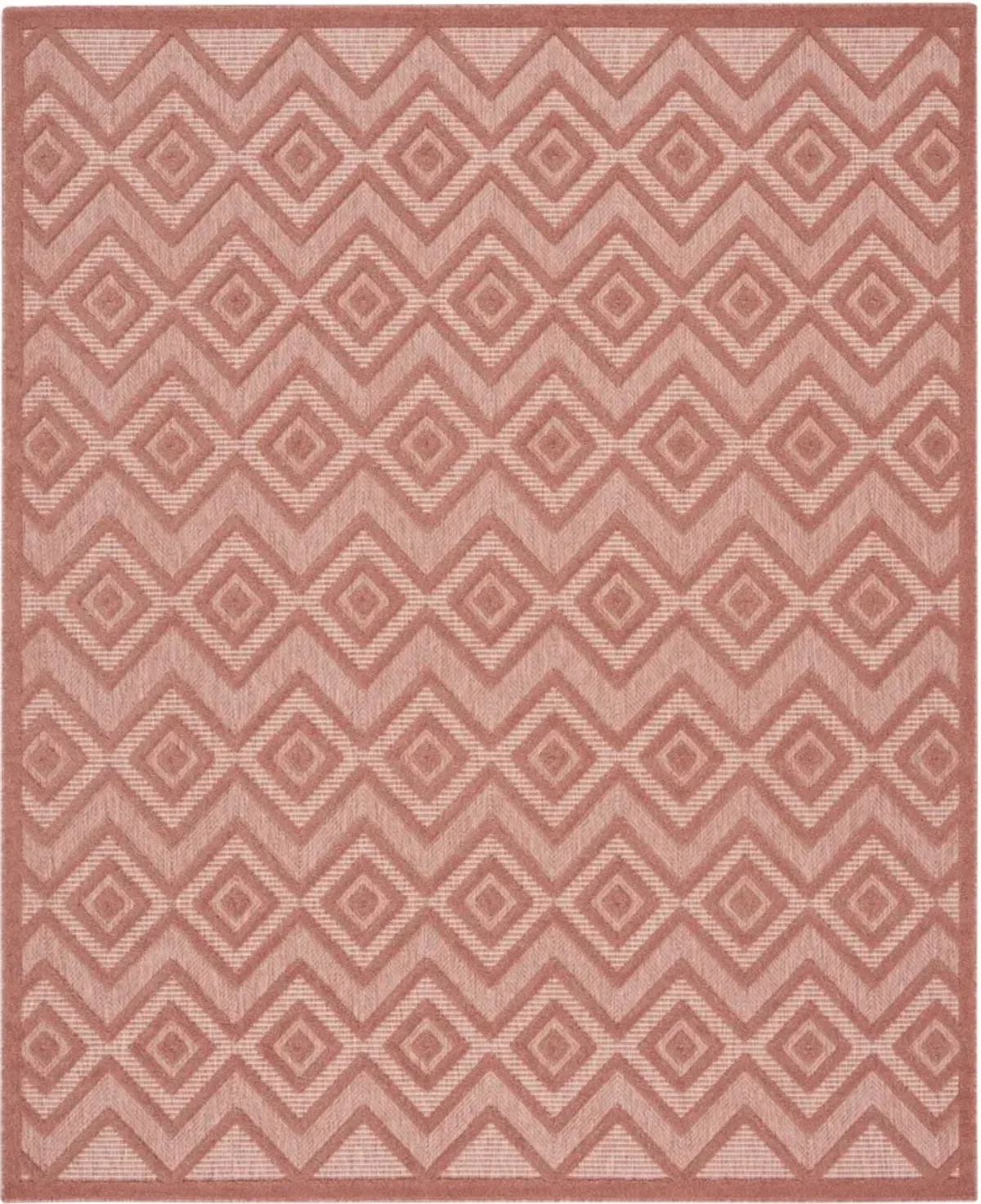 8' X 10' Geometric Flatweave Area Rug - Orange