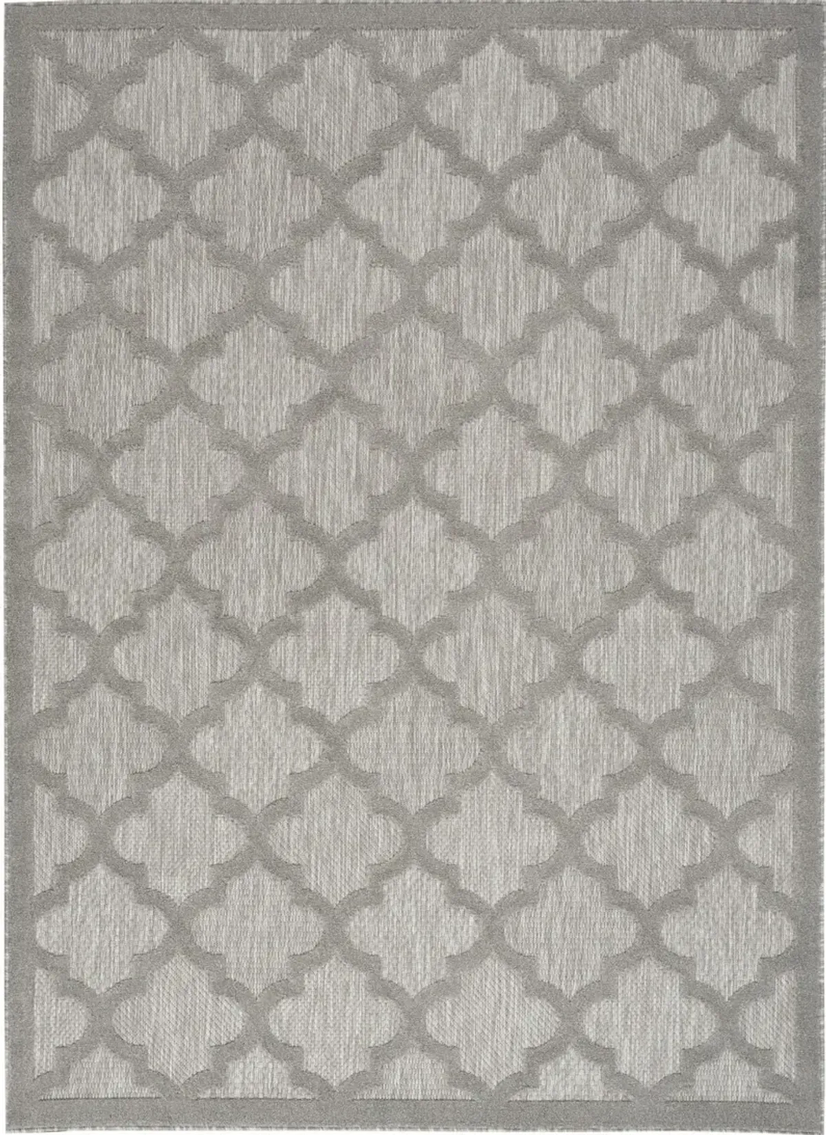 6' X 9' Geometric Flatweave Area Rug - Gray