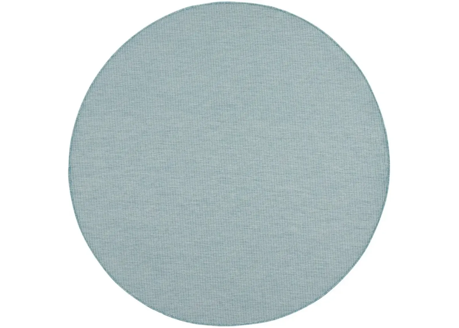 6' Round Power Loom Area Rug - Aqua