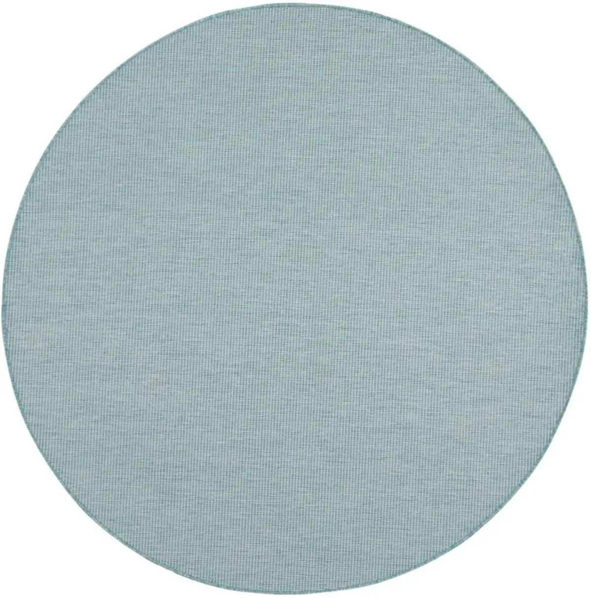 6' Round Power Loom Area Rug - Aqua