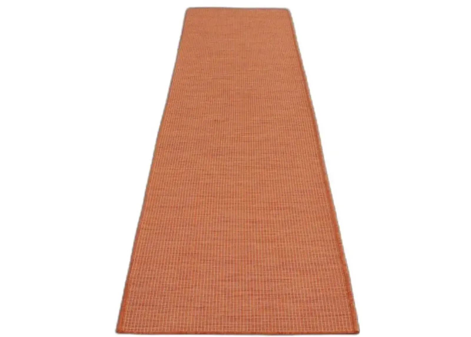 12' Power Loom Runner Rug - Rust