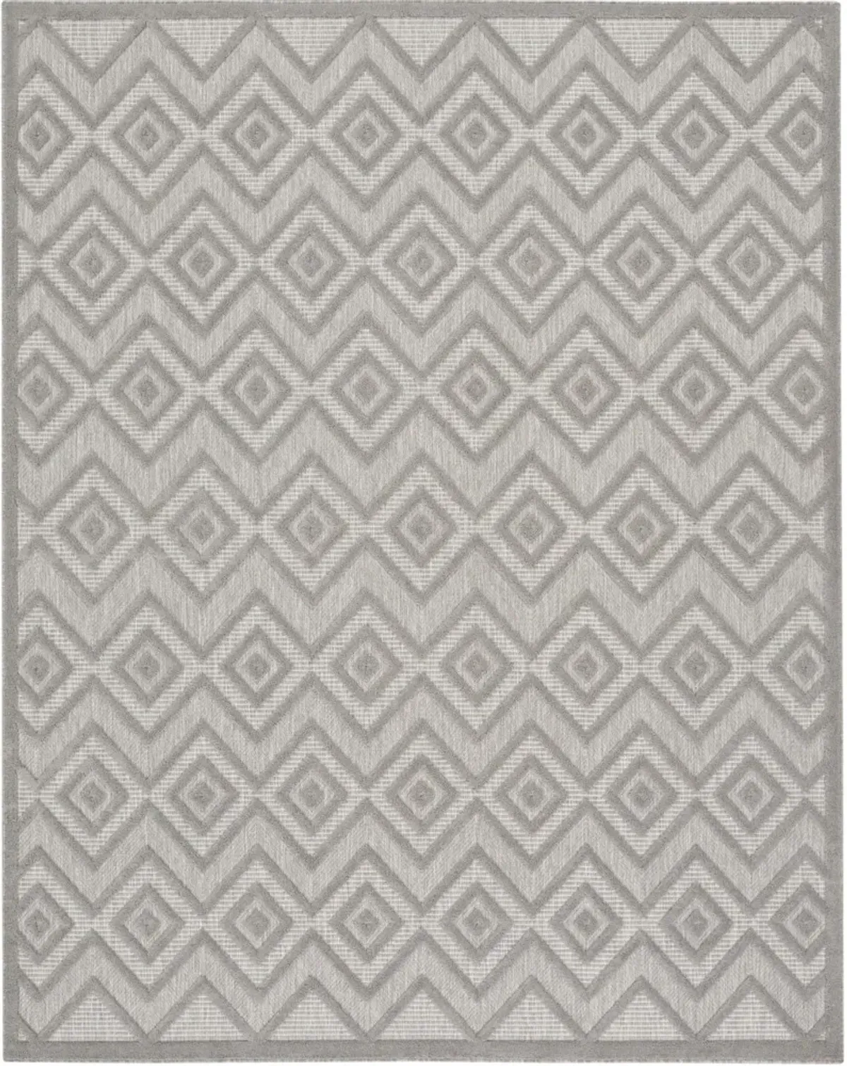 8' X 10' Geometric Flatweave Area Rug - Gray