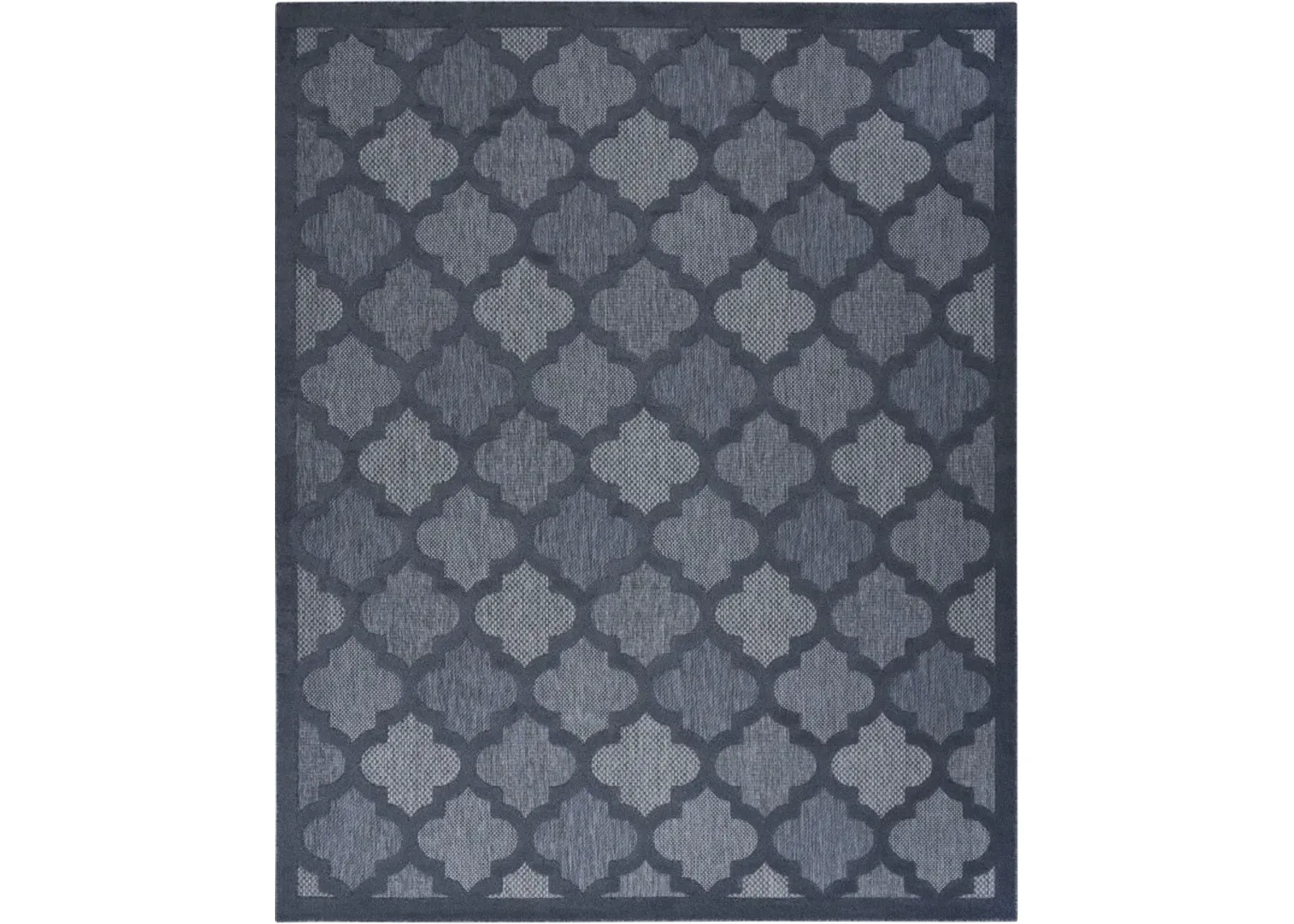 7' X 10' Area Rug Geometric Flatweave - Navy Blue