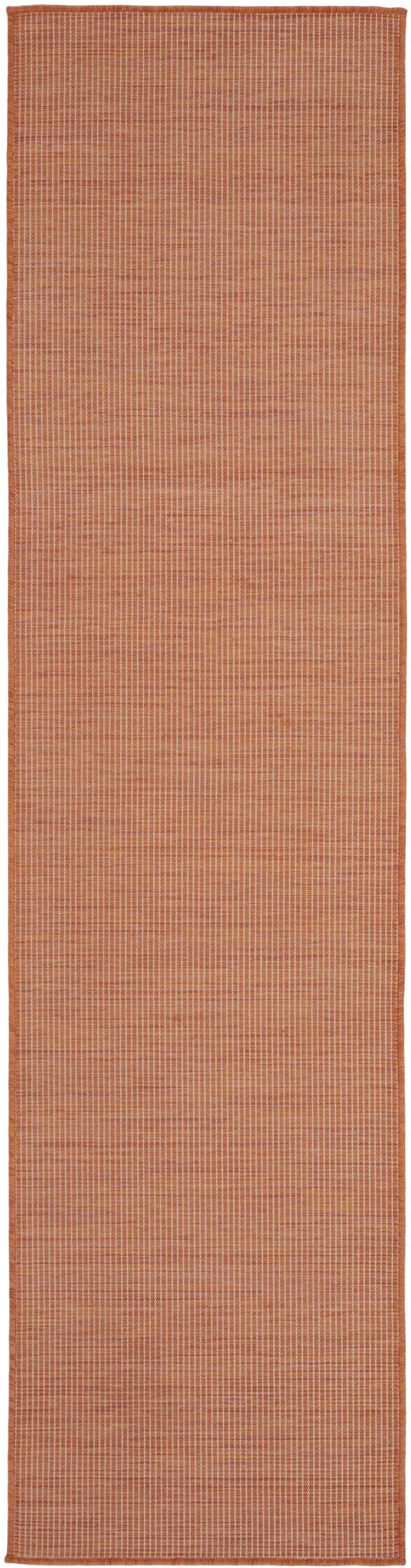 8' Power Loom Runner Rug - Rust