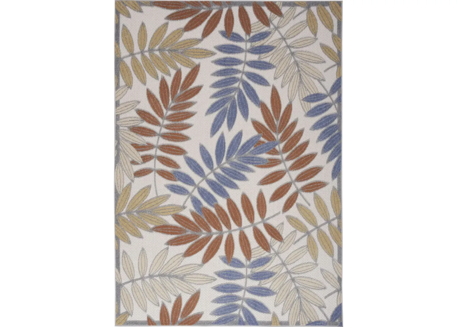 4' X 6' Area Rug Floral Power Loom - Cream