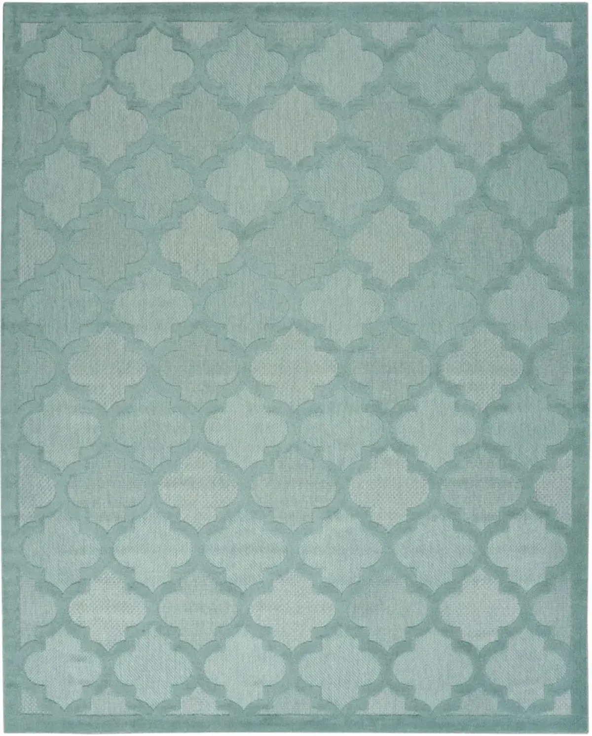 9' X 12' Geometric Flatweave Area Rug - Aqua