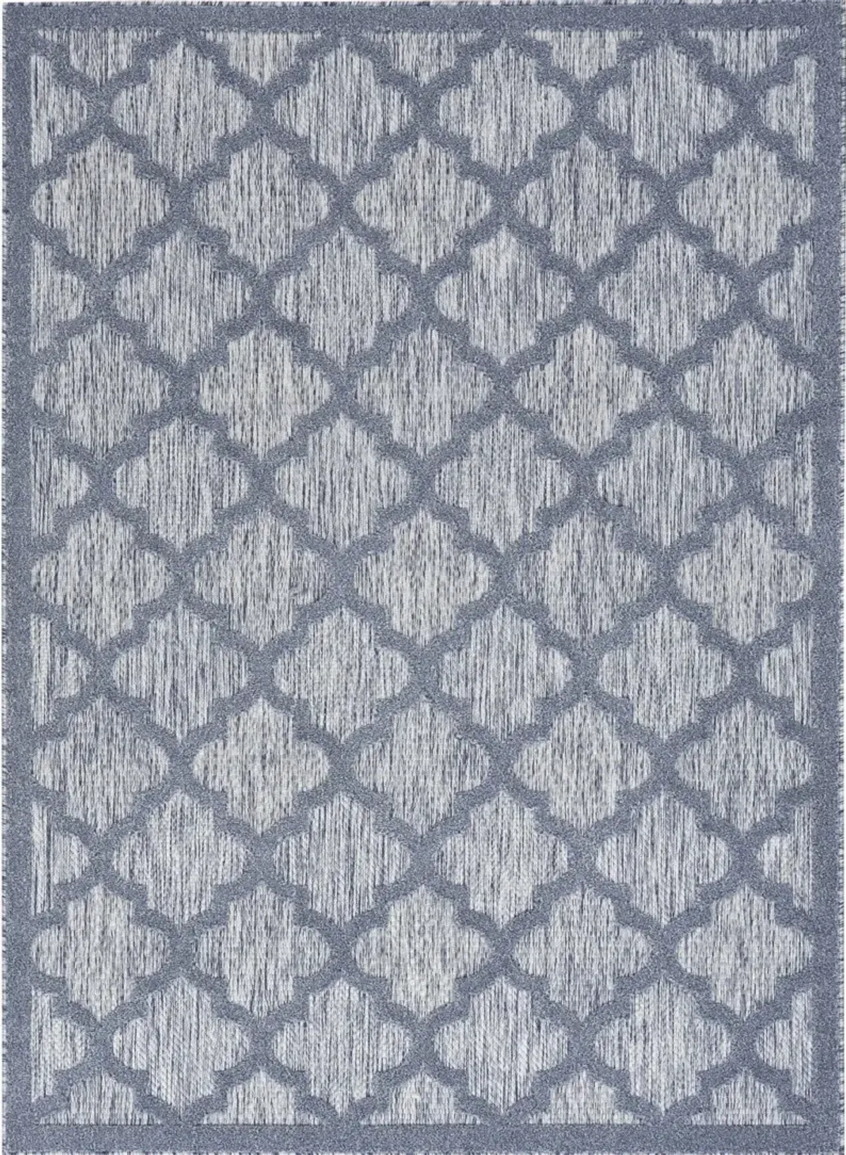 6' X 9' Geometric Flatweave Area Rug - Blue