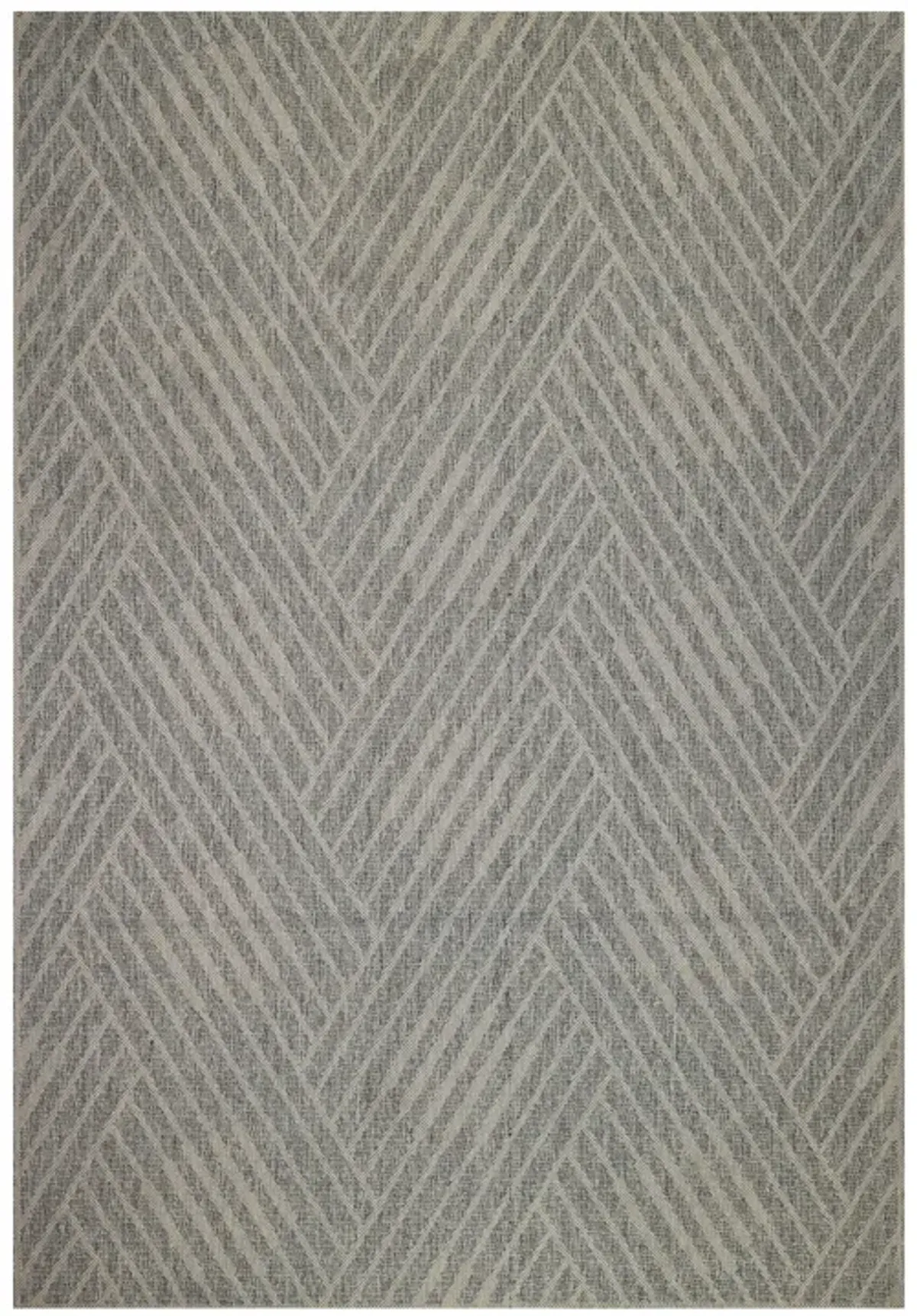 5' X 8' Geometric Stain Resistant Indoor / Outdoor Area Rug - Gray