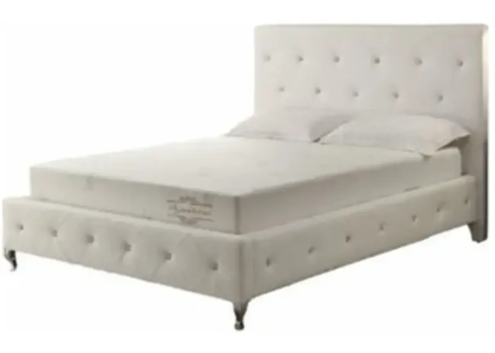 6" Queen Polyester Memory Foam Mattress Covered In A Soft Aloe Vera Fabric - White