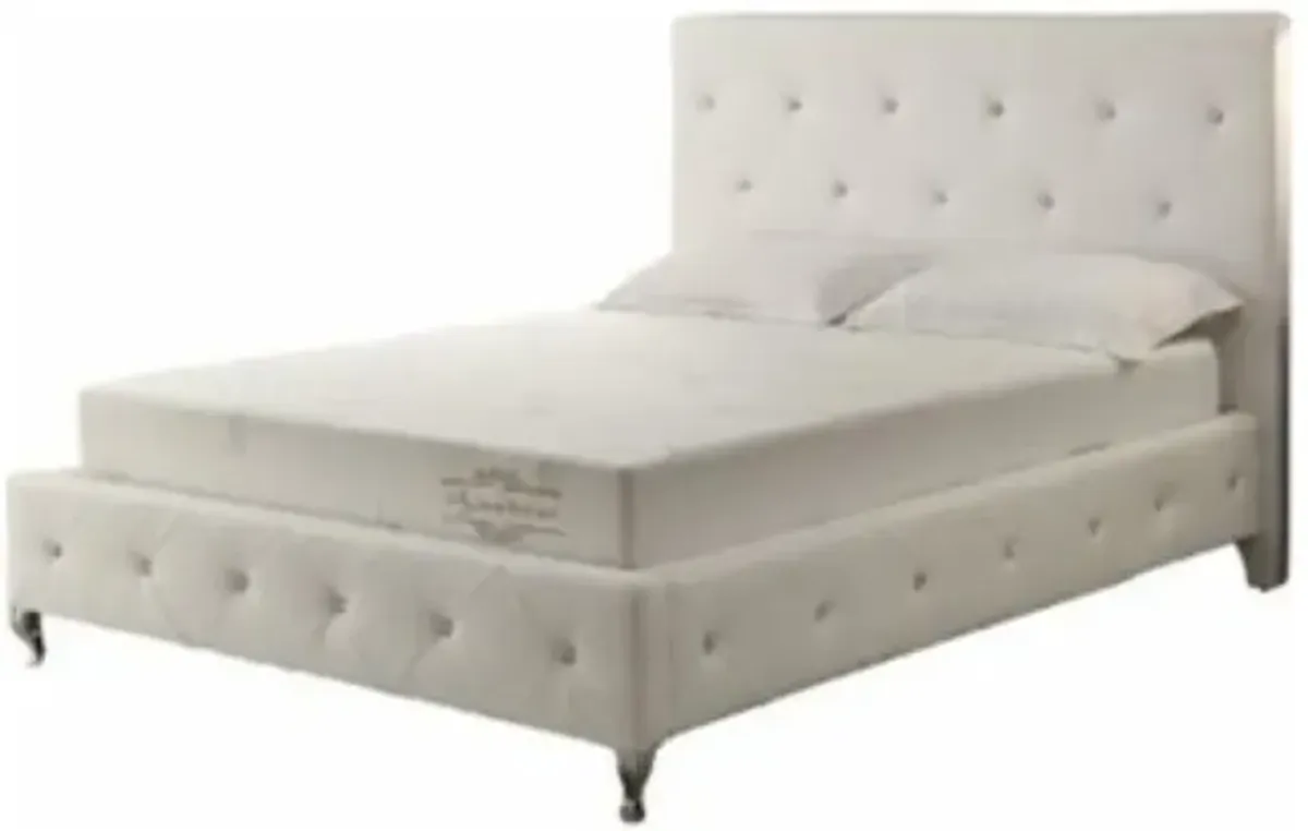 6" Queen Polyester Memory Foam Mattress Covered In A Soft Aloe Vera Fabric - White