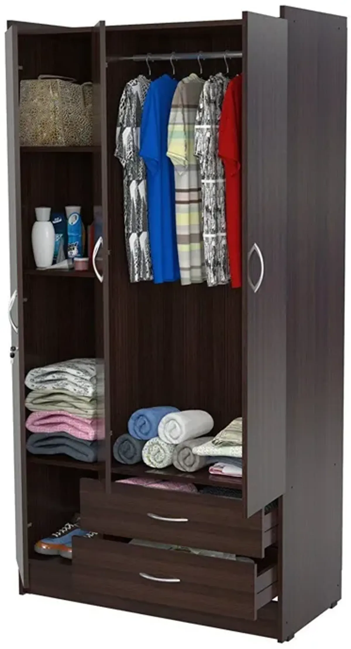 Wardrobe Armoire - Espresso Finish