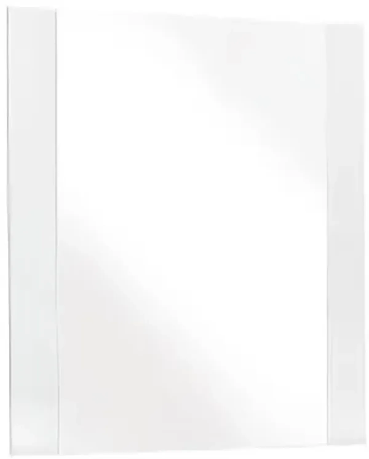 41" Glass And Veneer Mirror - White