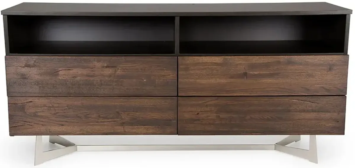 Oak Dresser Or TV Stand - Dark Aged