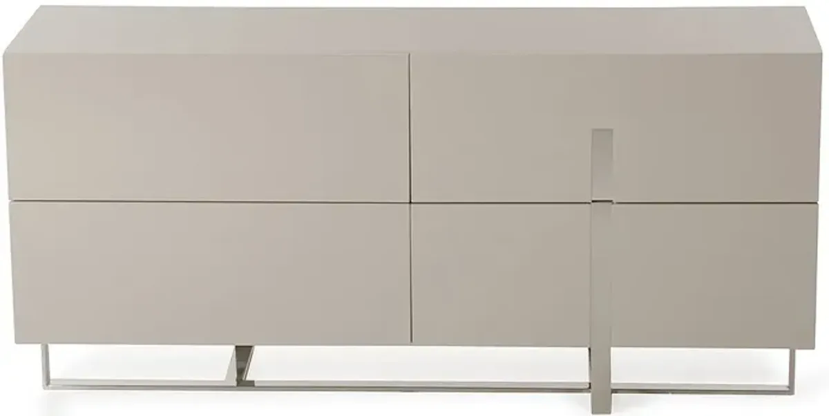 Minimalist 3 Drawer Dresser - Light Gray