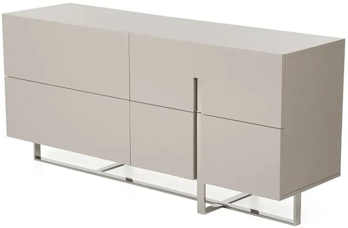 Minimalist 3 Drawer Dresser - Light Gray