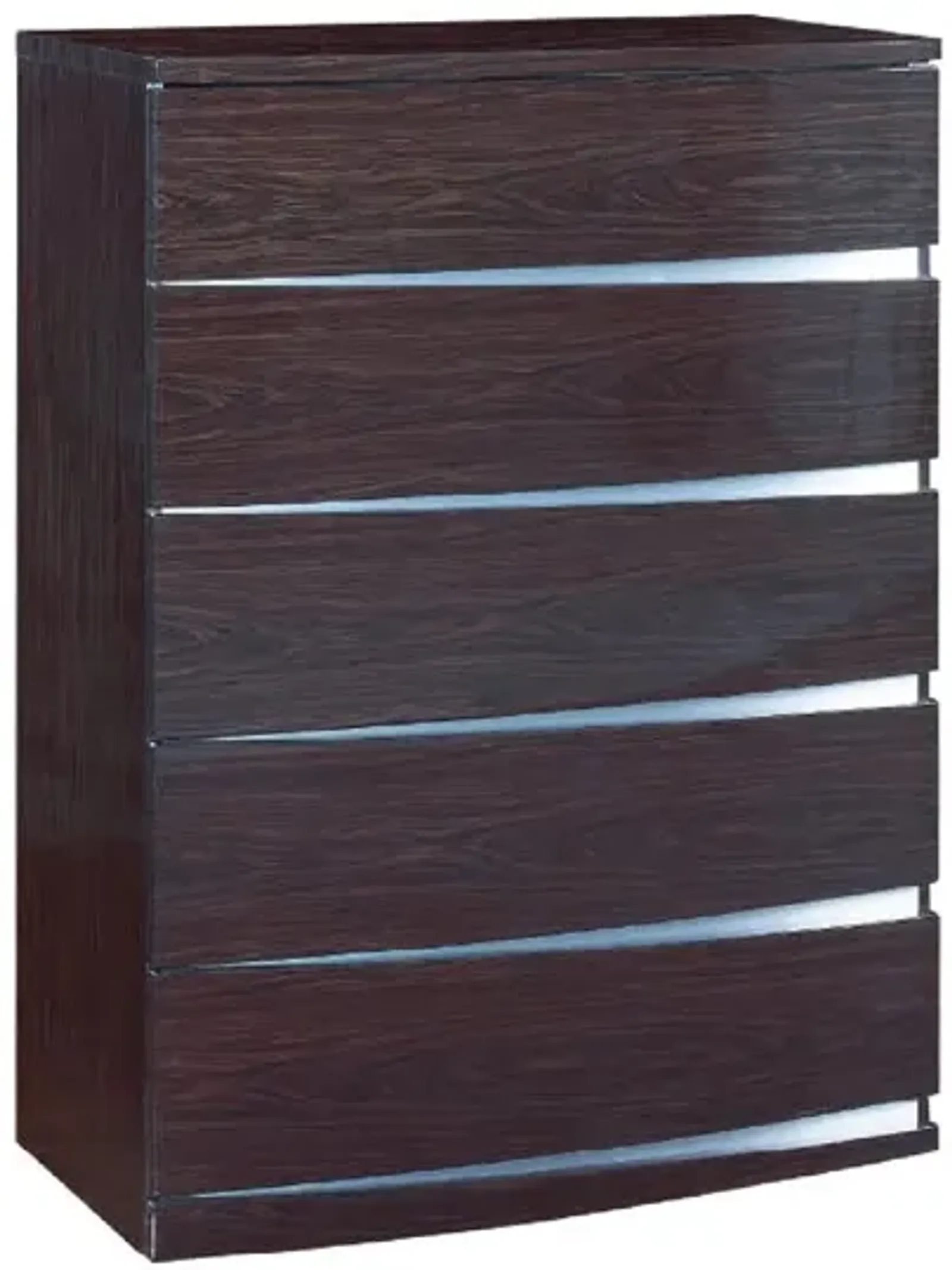 Exquisite Wenge High Gloss Chest - Brown