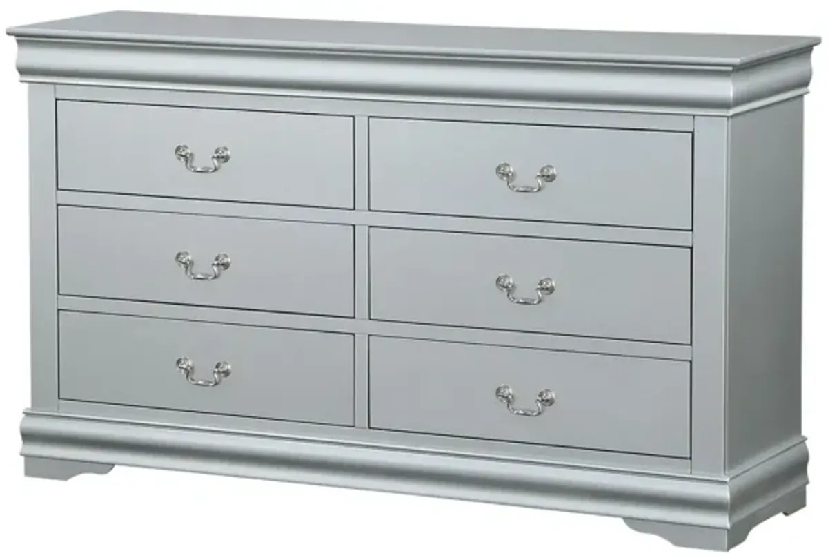 Solid Wood Double Dresser - Gray