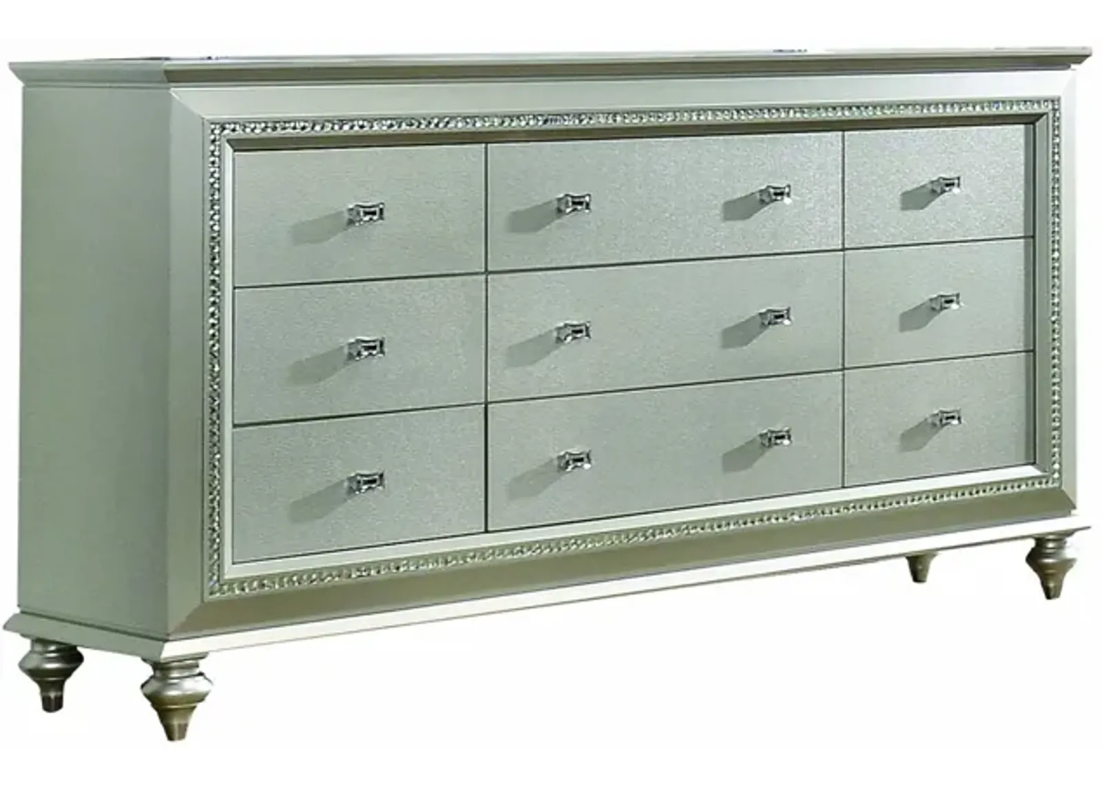 Solid Wood Double Dresser - Champagne